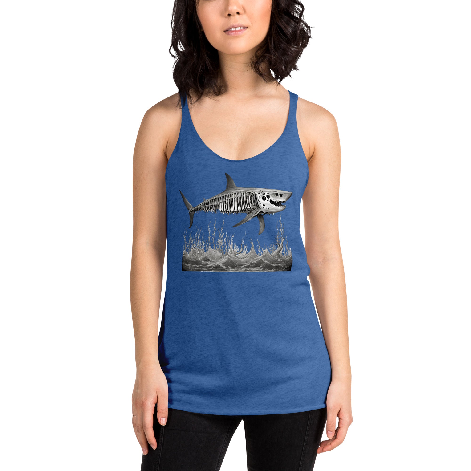 Skeleton Shark Women's Racerback Tank