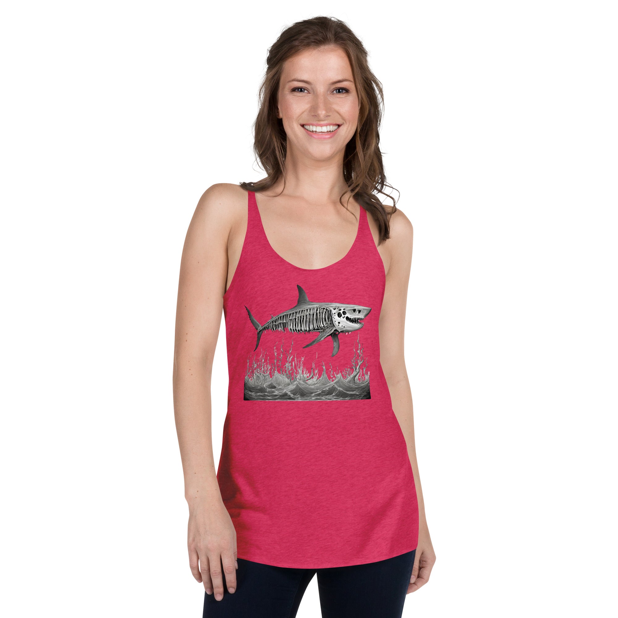 Skeleton Shark Women's Racerback Tank