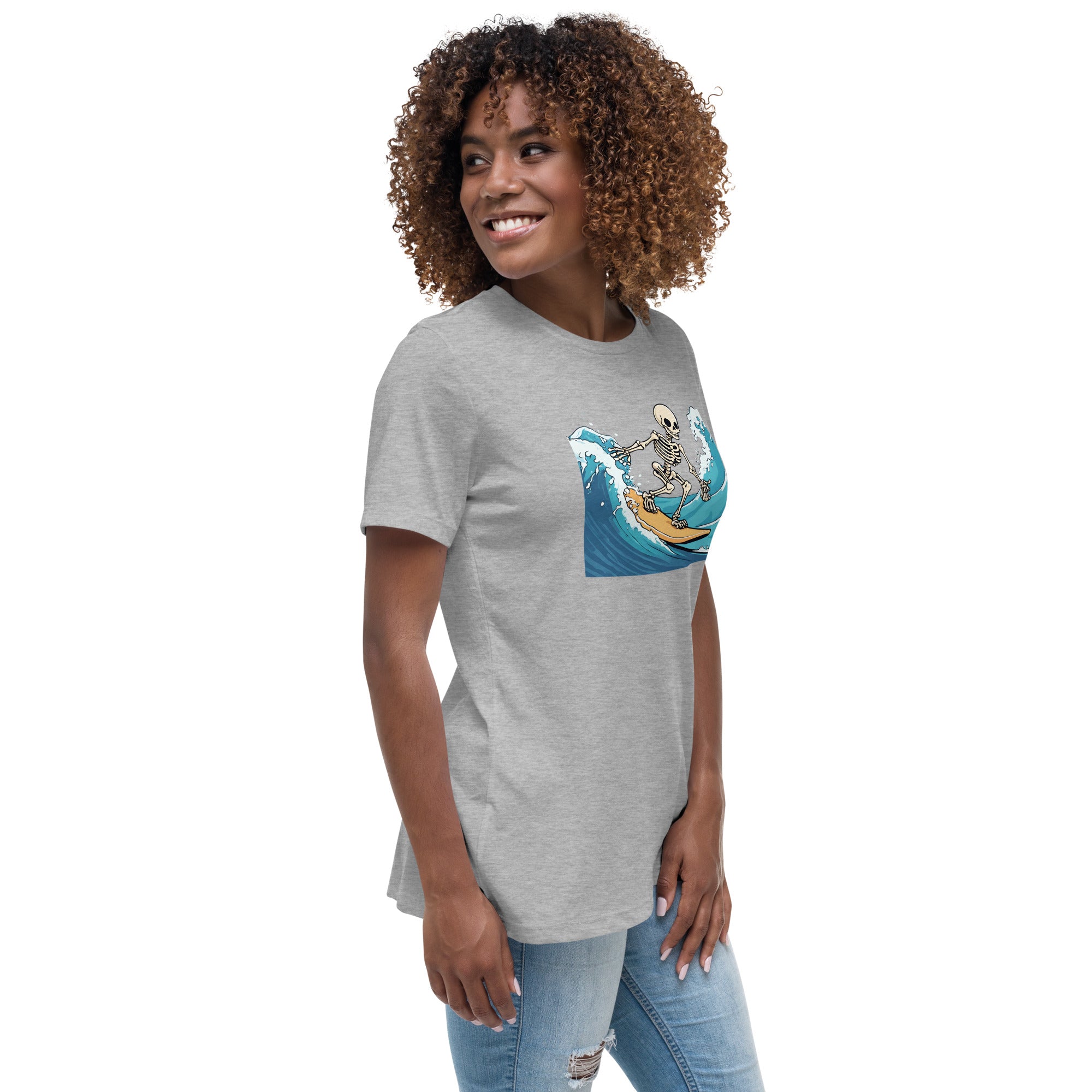 Surfing Skeleton Women's Relaxed T-Shirt