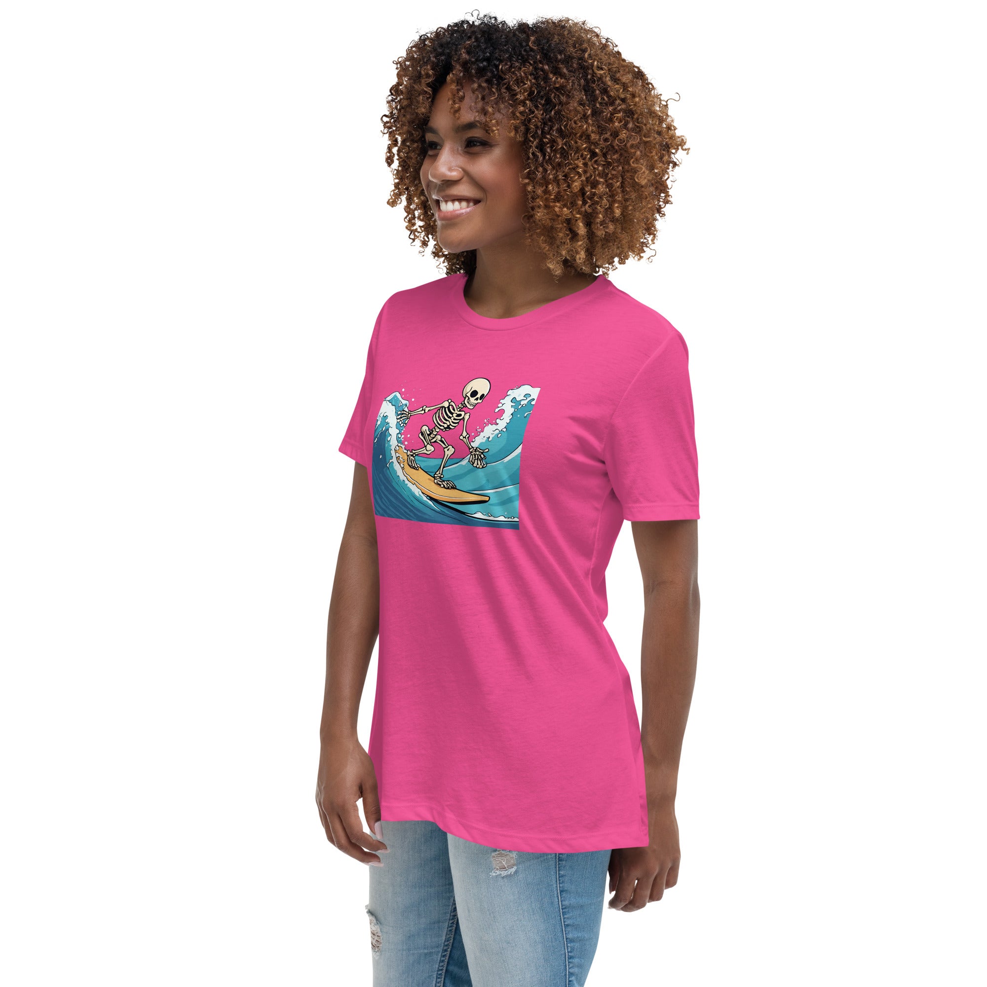 Surfing Skeleton Women's Relaxed T-Shirt