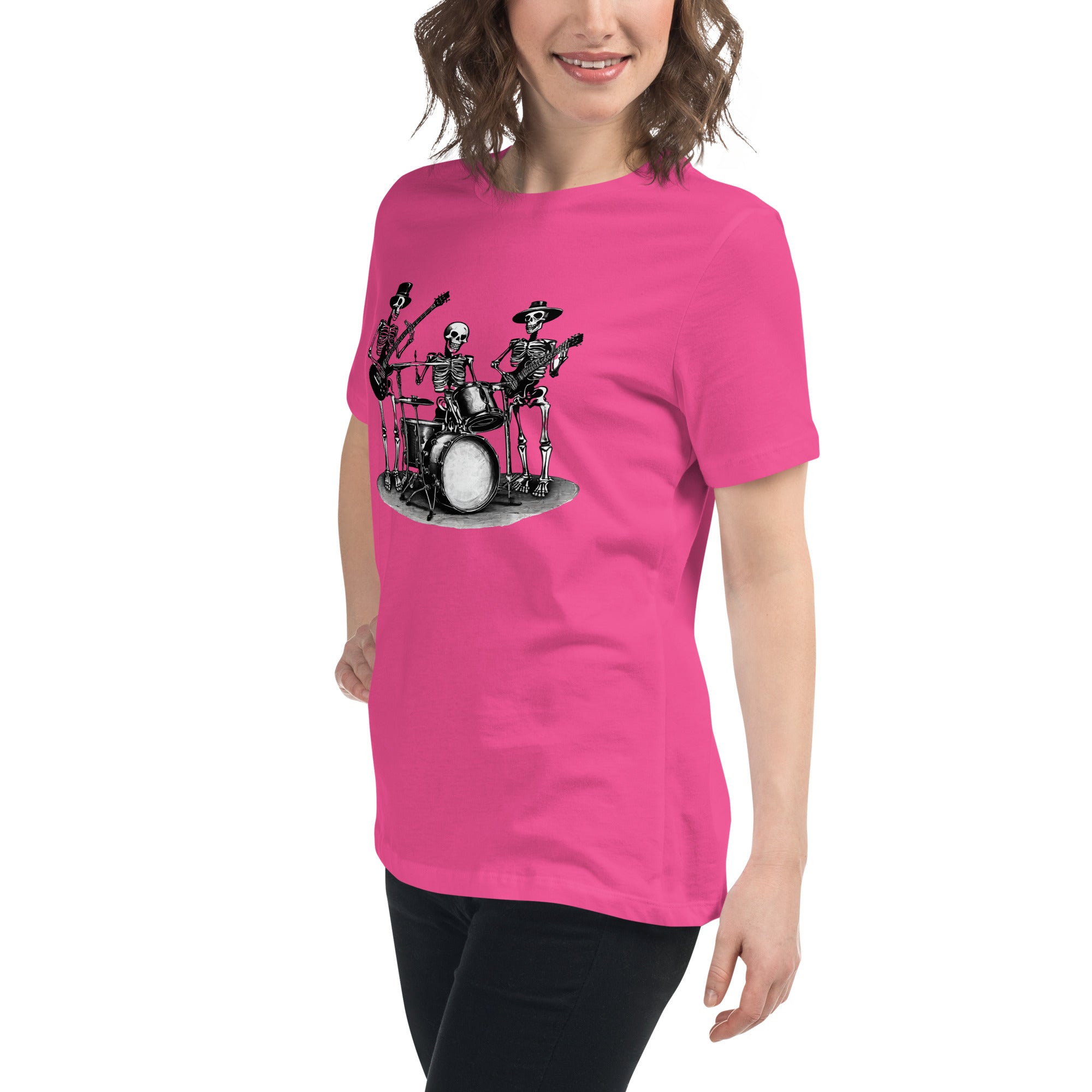 Skeleton Band Women's Relaxed T-Shirt