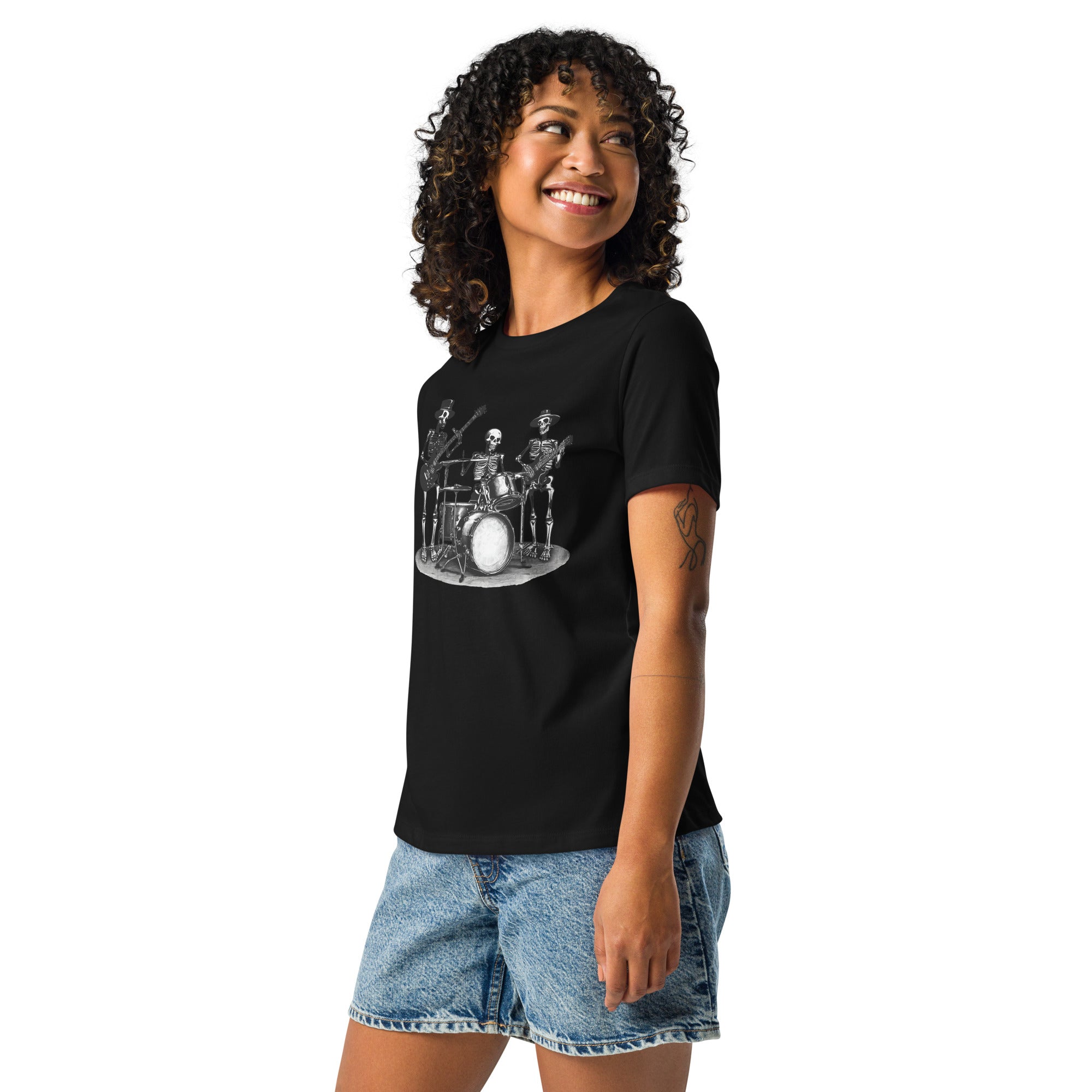 Skeleton Band Women's Relaxed T-Shirt