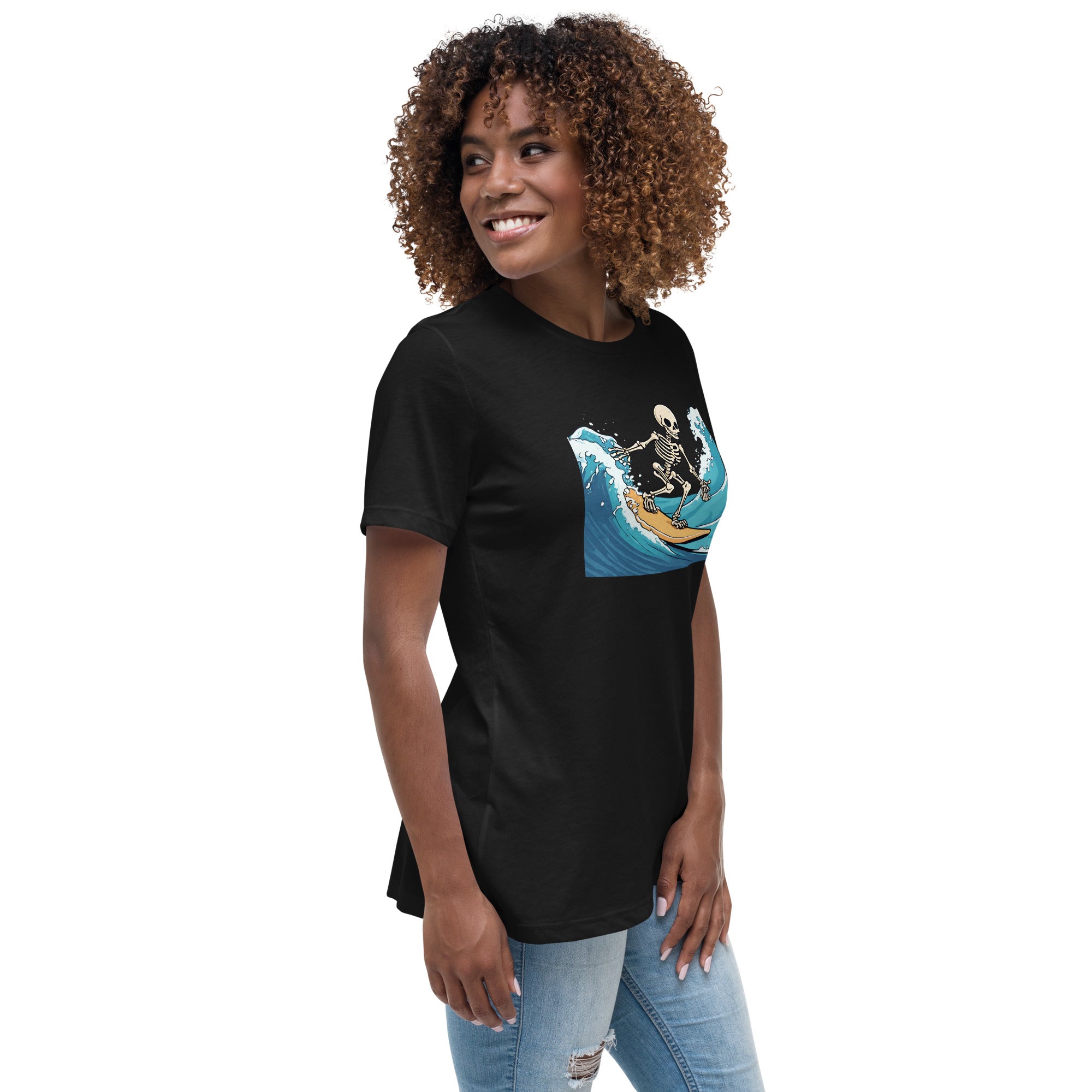 Surfing Skeleton Women's Relaxed T-Shirt