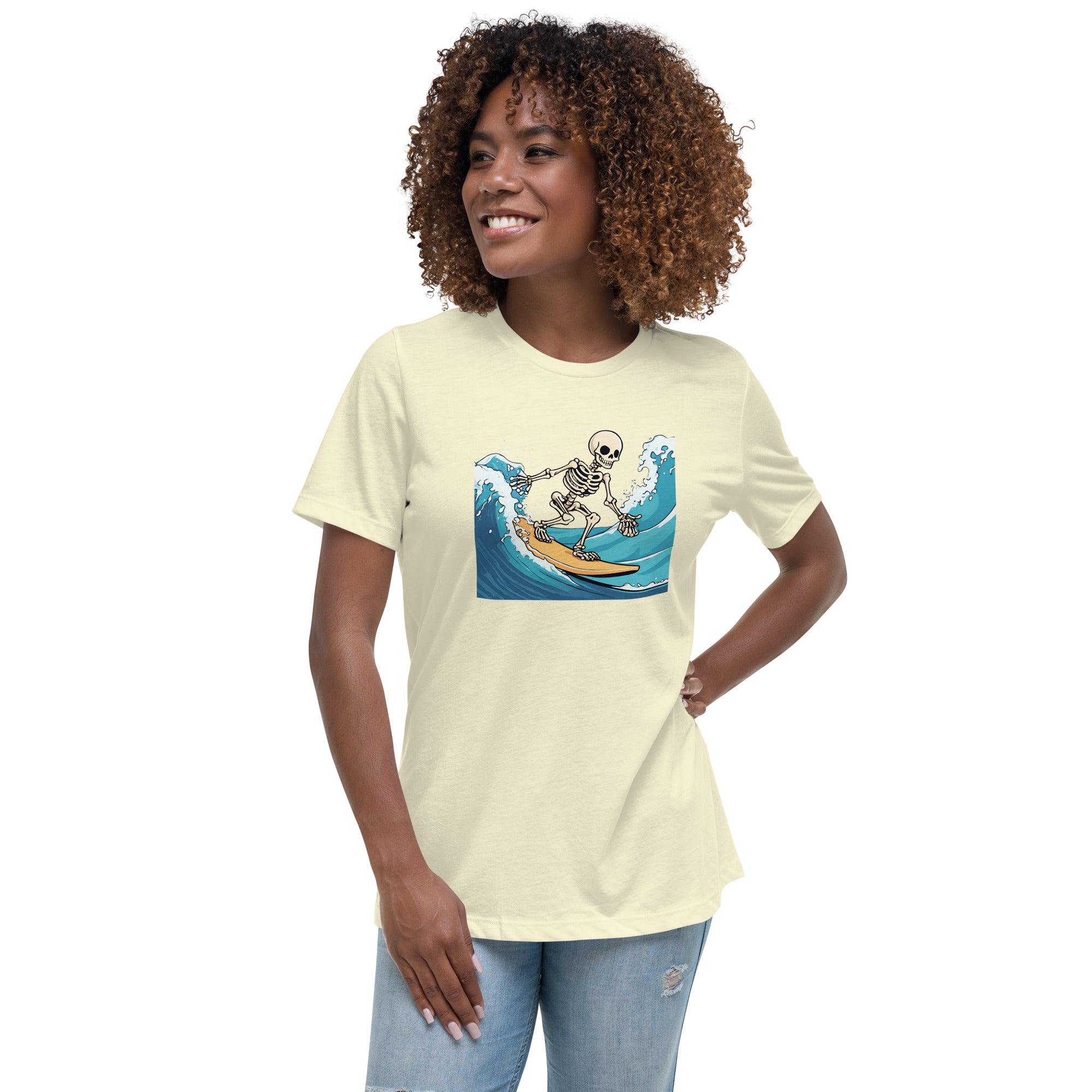 Surfing Skeleton Women's Relaxed T-Shirt