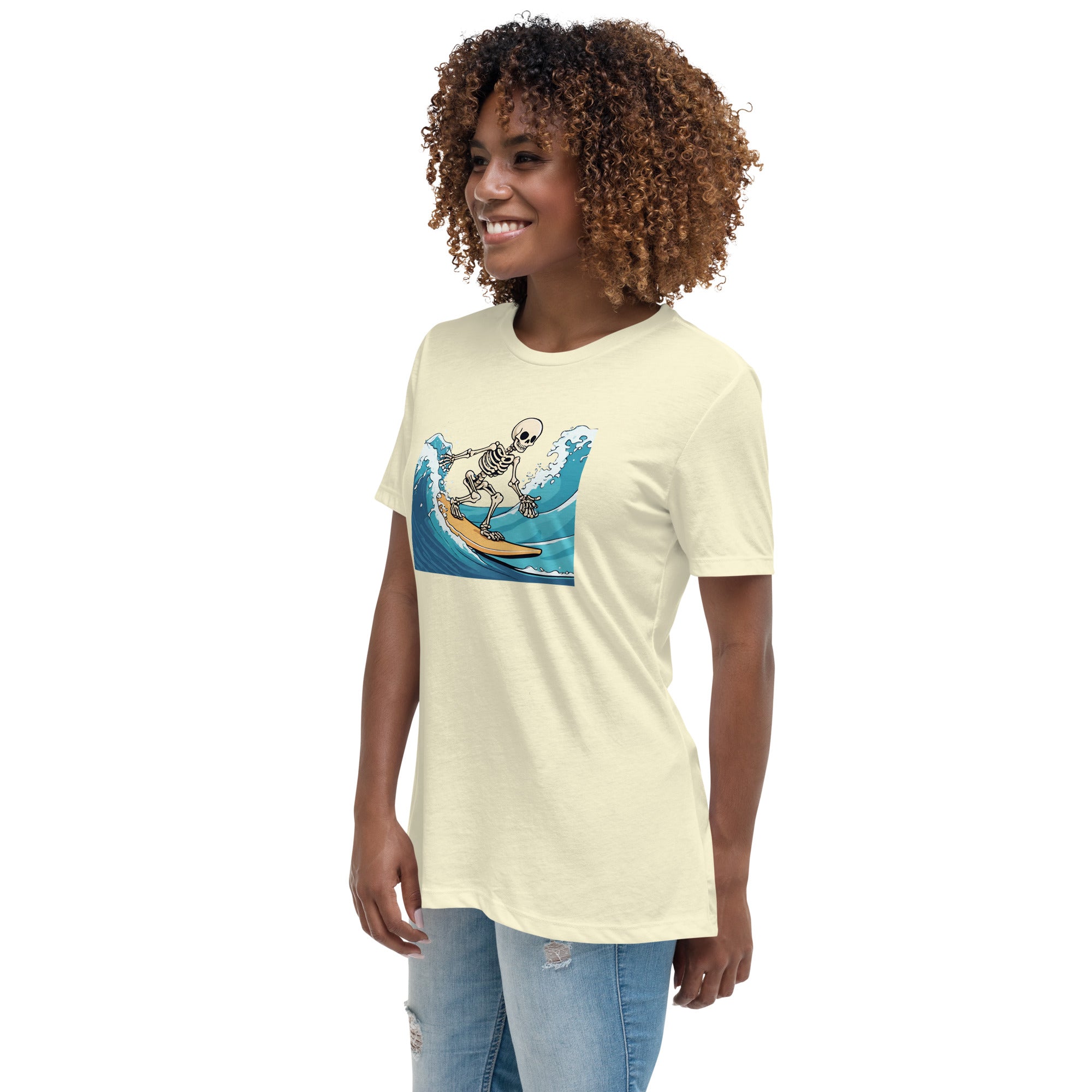 Surfing Skeleton Women's Relaxed T-Shirt