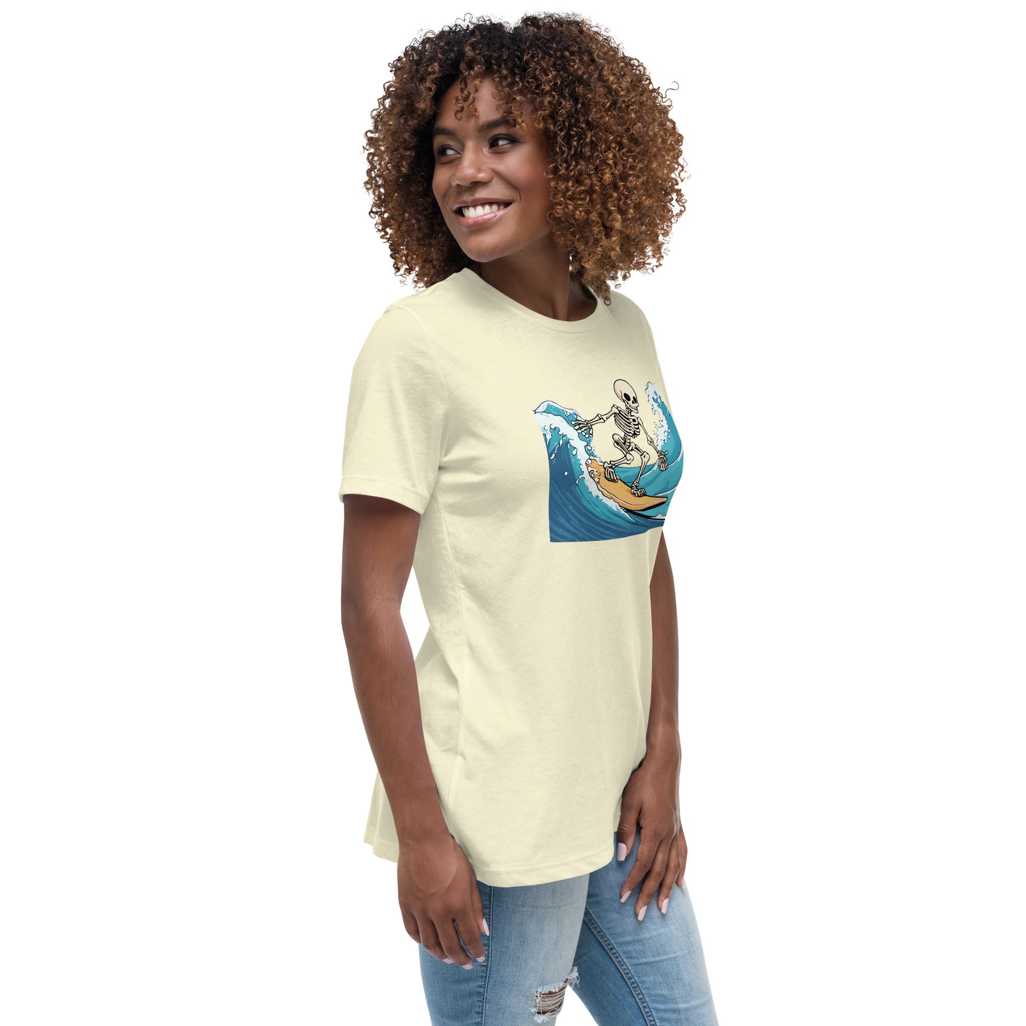 Surfing Skeleton Women's Relaxed T-Shirt