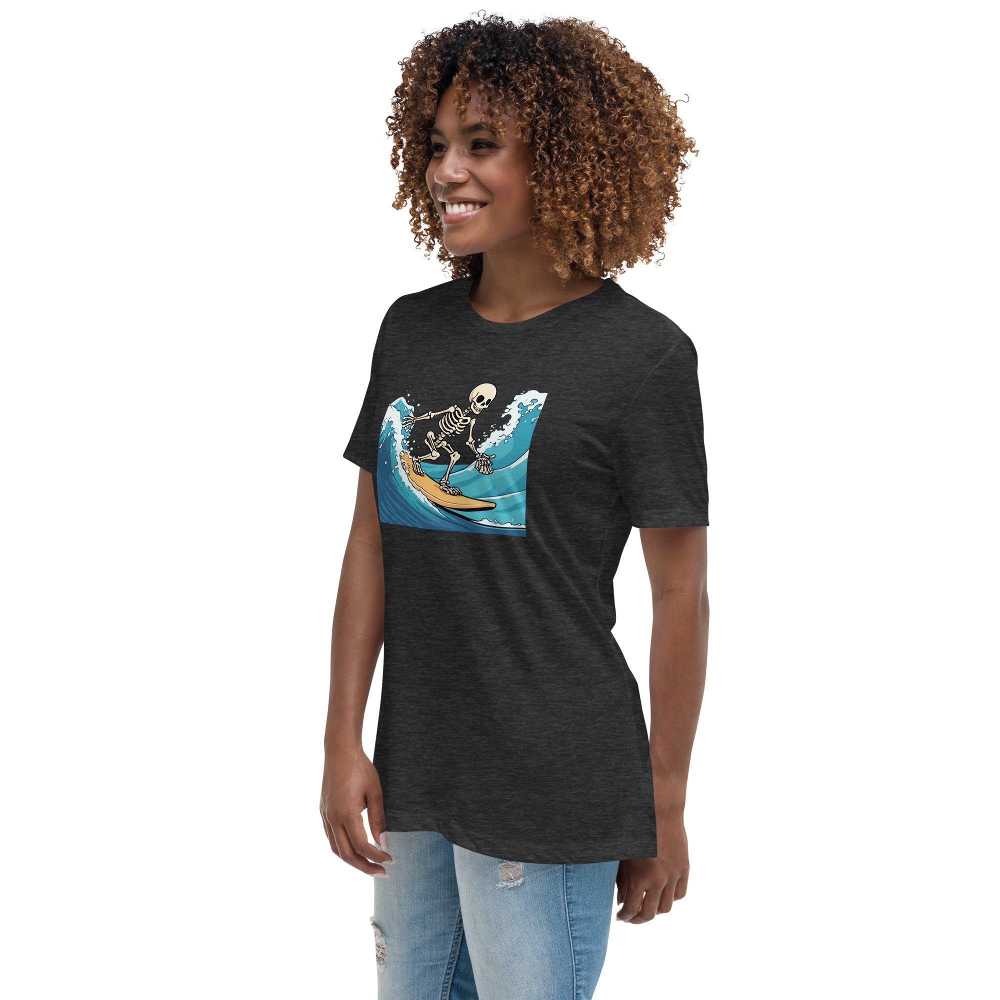 Surfing Skeleton Women's Relaxed T-Shirt