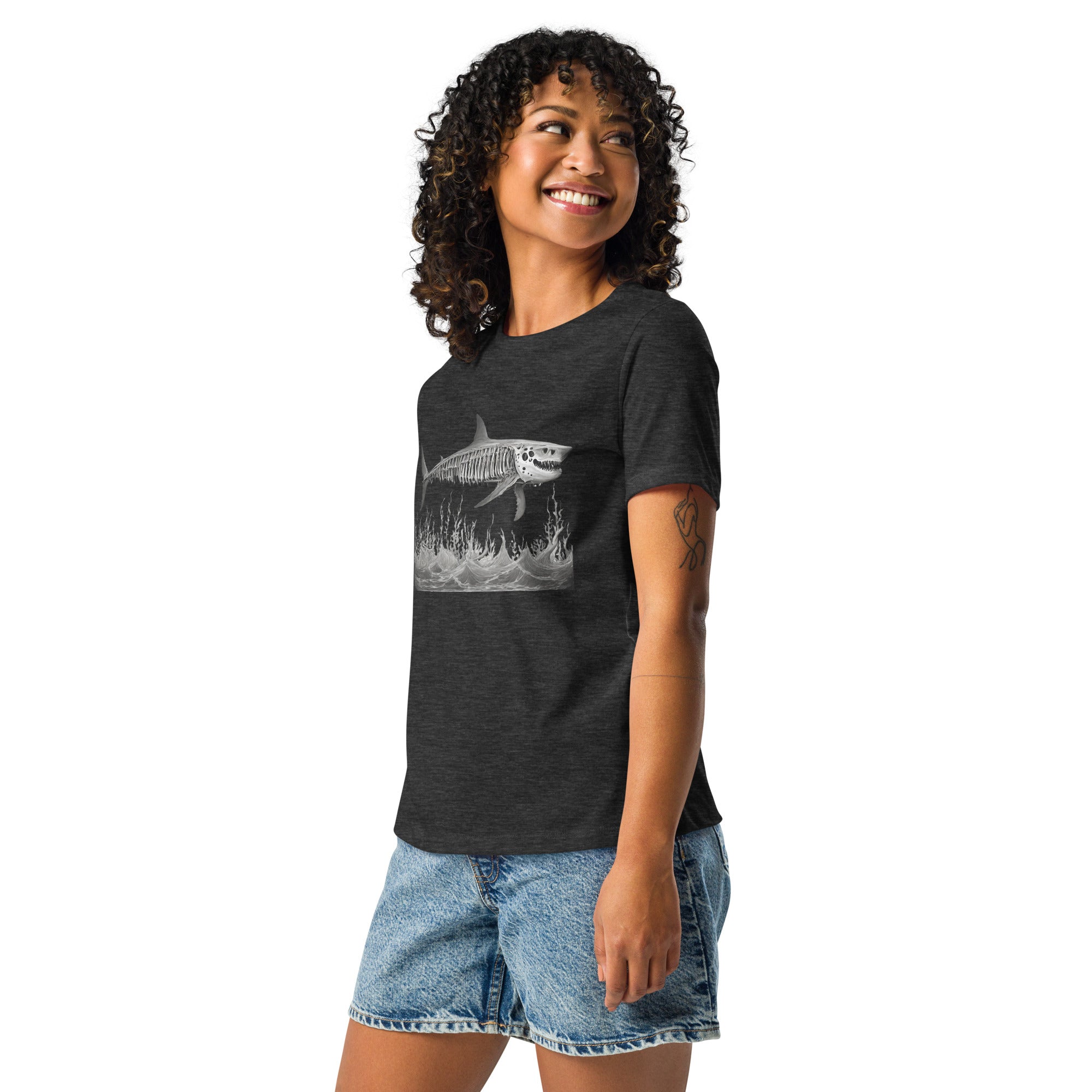 Skeleton Shark Women's Relaxed T-Shirt