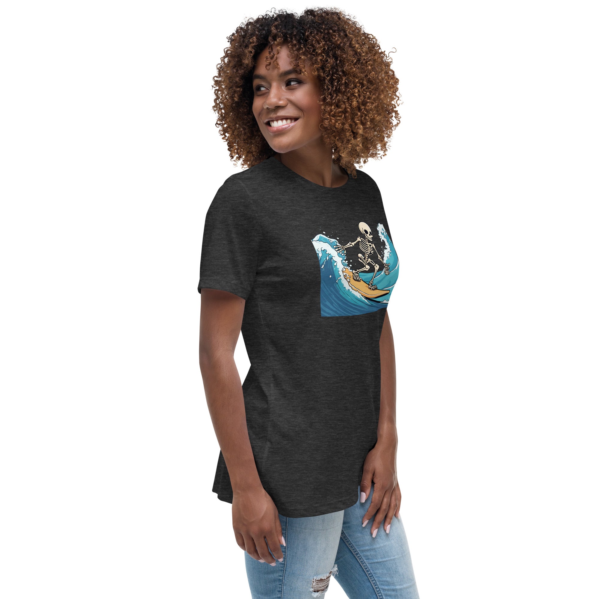 Surfing Skeleton Women's Relaxed T-Shirt