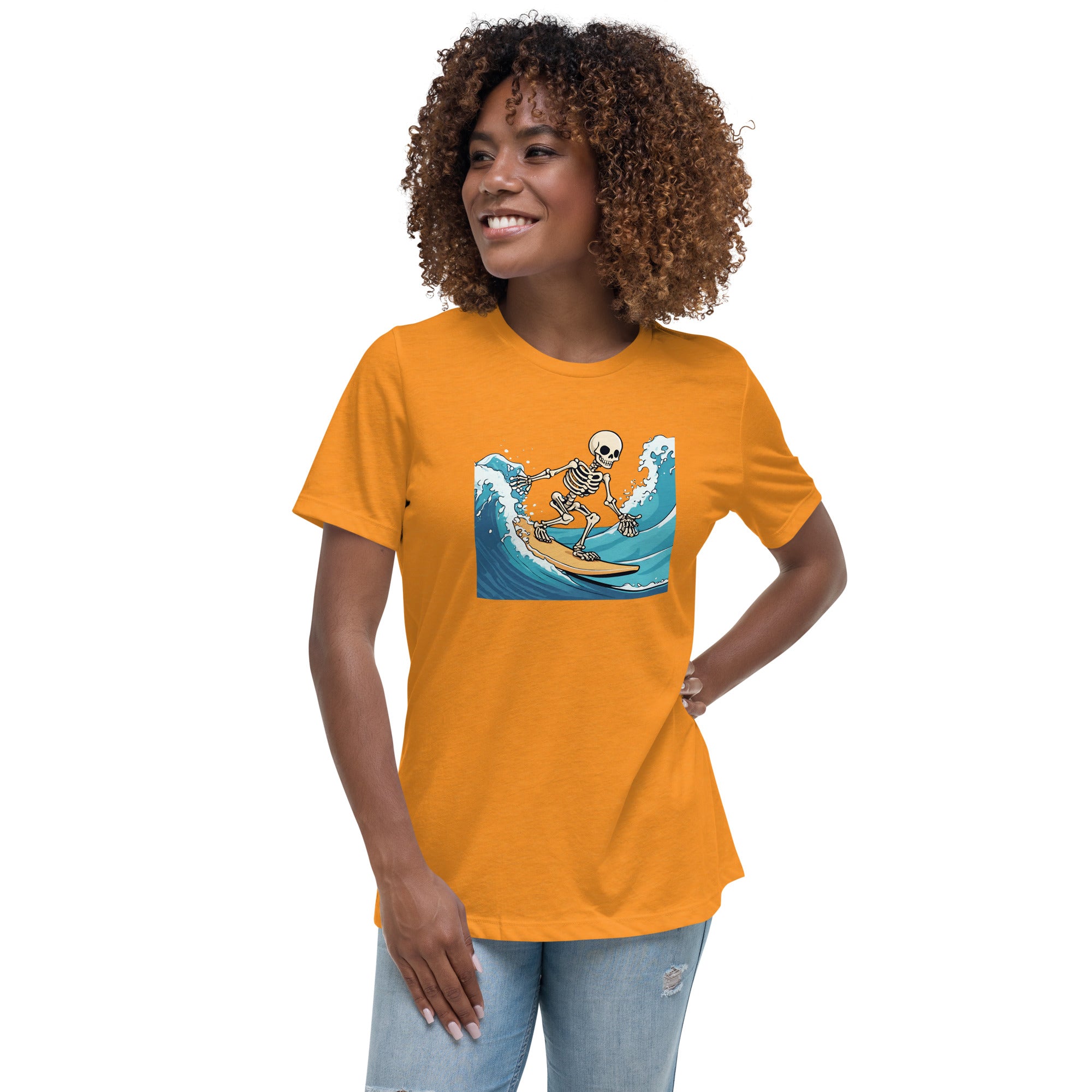 Surfing Skeleton Women's Relaxed T-Shirt