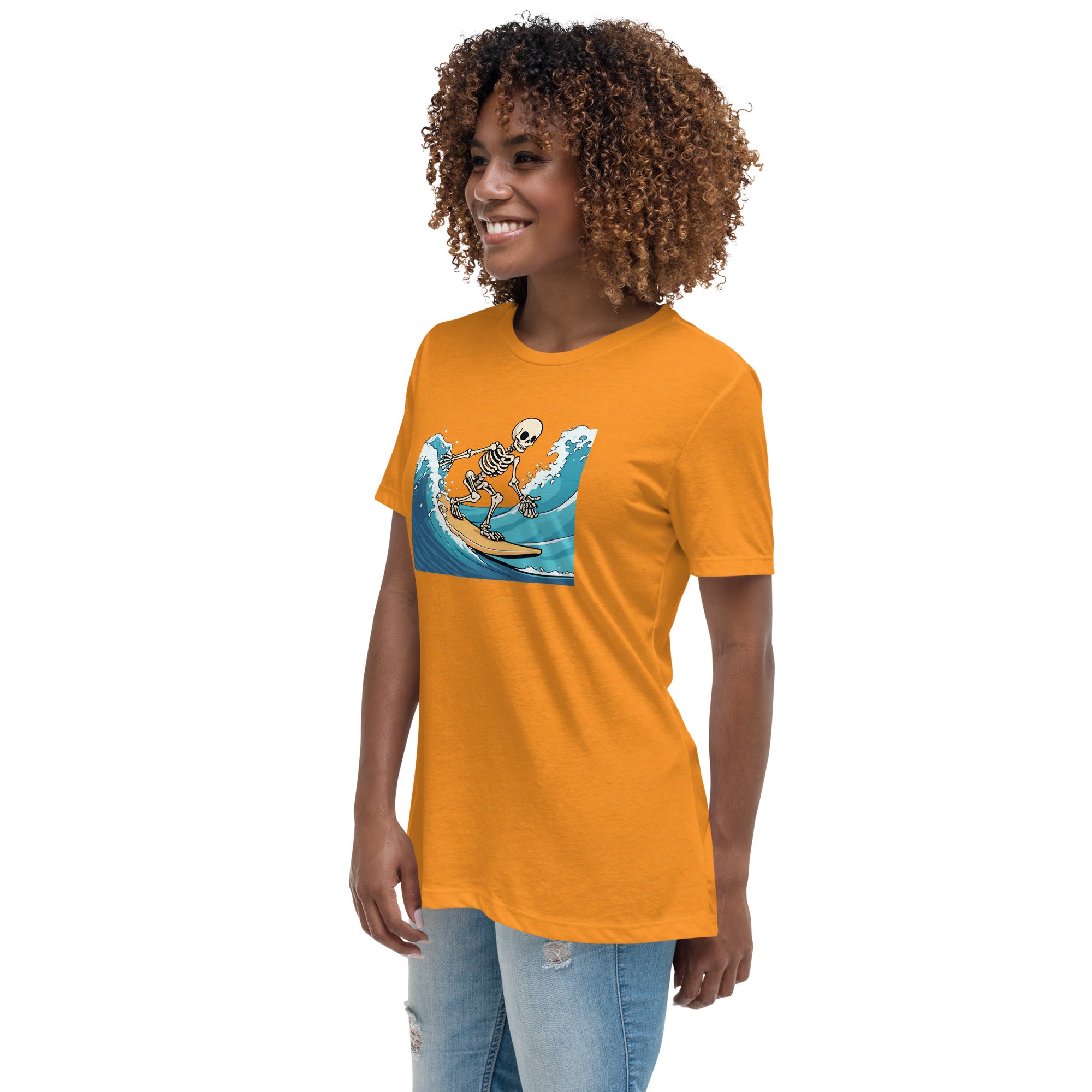 Surfing Skeleton Women's Relaxed T-Shirt