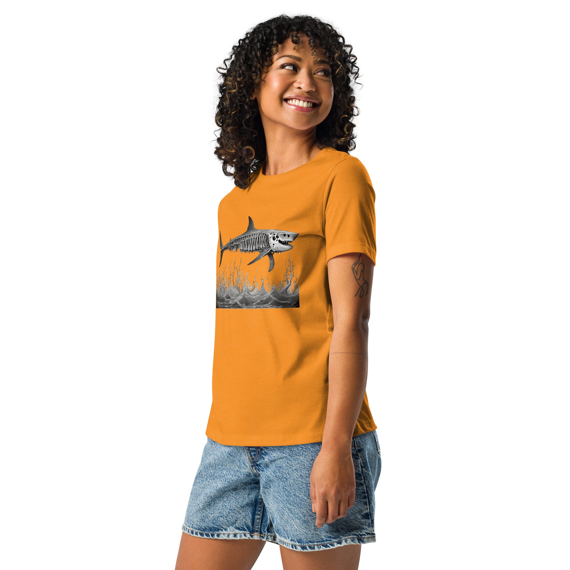 Skeleton Shark Women's Relaxed T-Shirt