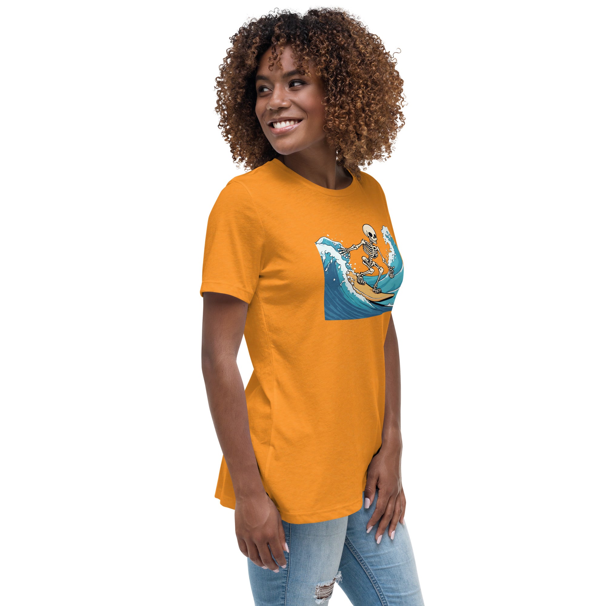 Surfing Skeleton Women's Relaxed T-Shirt