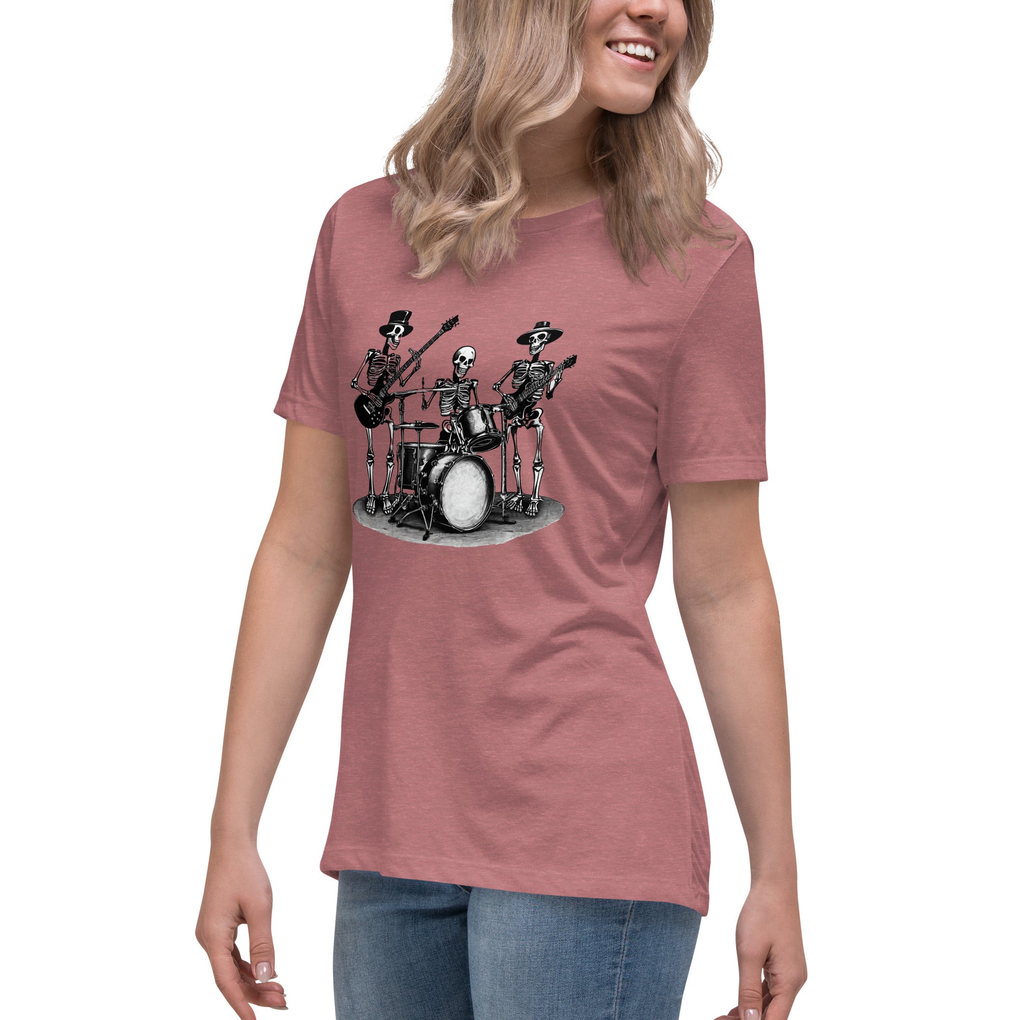 Skeleton Band Women's Relaxed T-Shirt