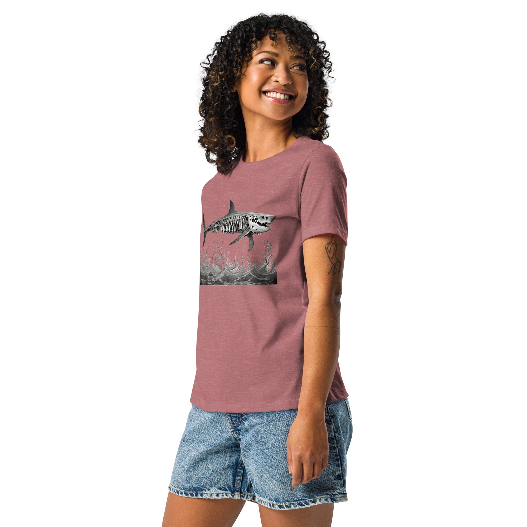 Skeleton Shark Women's Relaxed T-Shirt