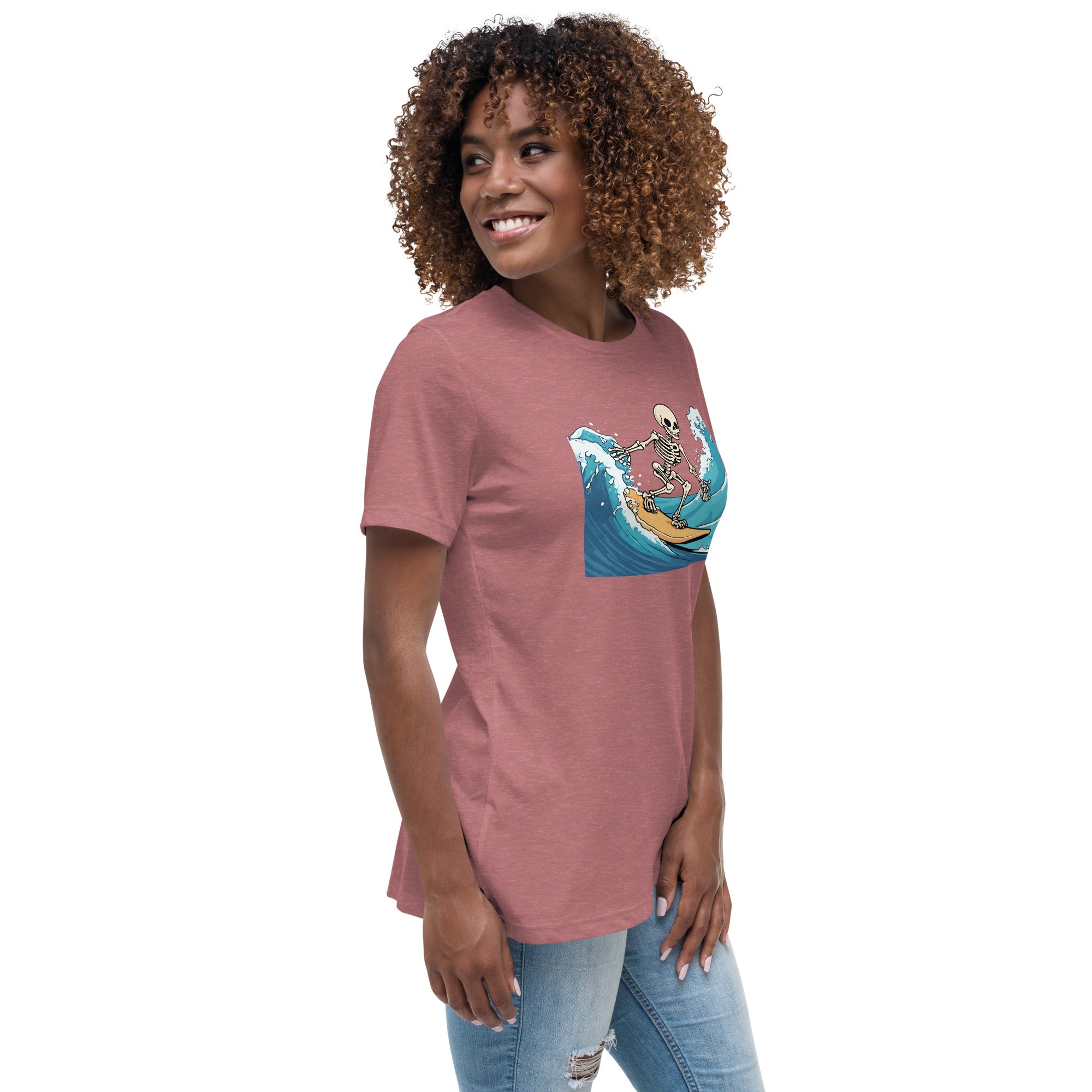 Surfing Skeleton Women's Relaxed T-Shirt