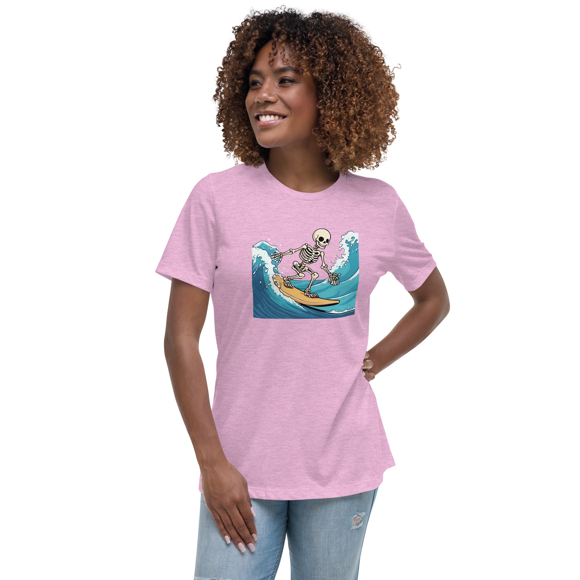 Surfing Skeleton Women's Relaxed T-Shirt