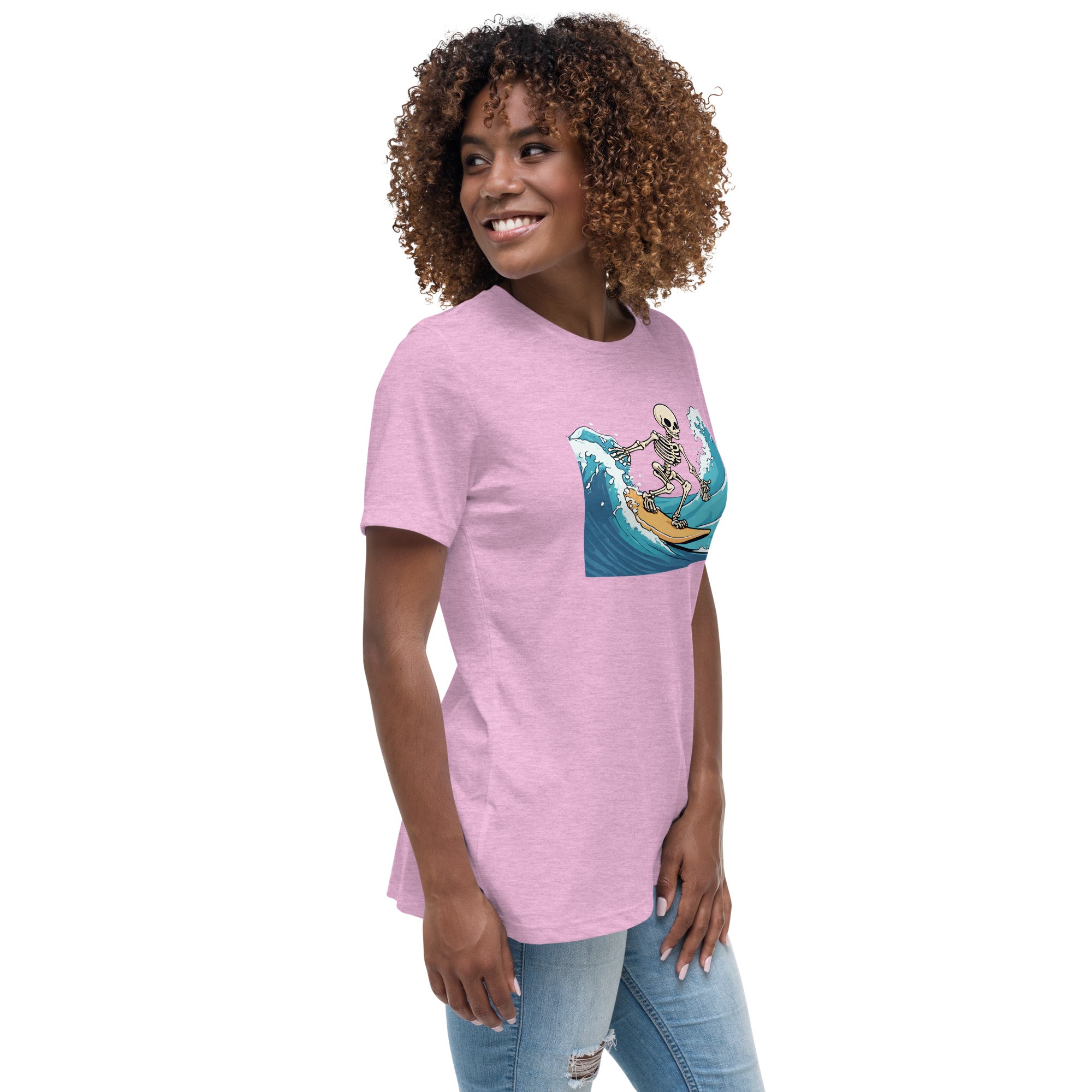 Surfing Skeleton Women's Relaxed T-Shirt