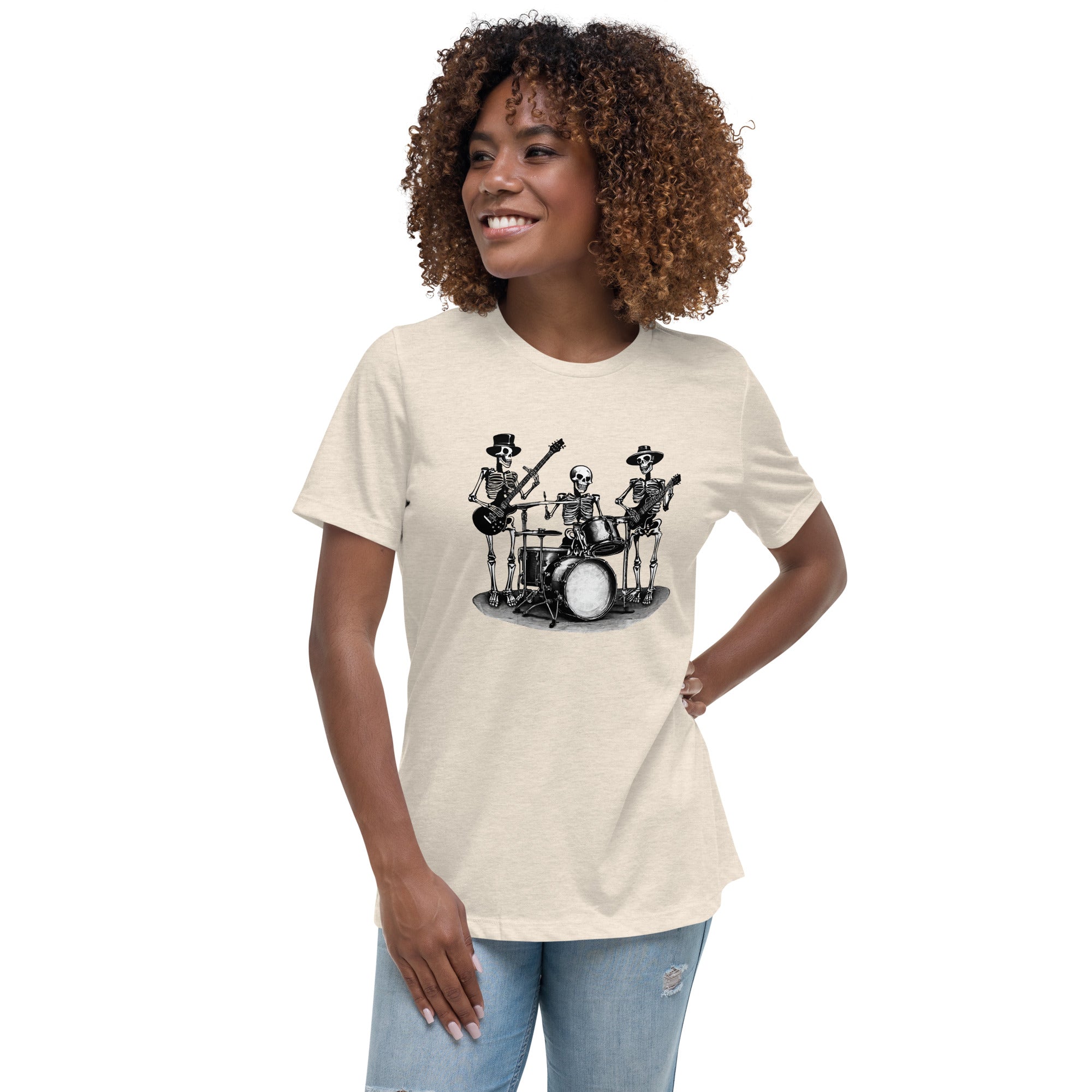 Skeleton Band Women's Relaxed T-Shirt