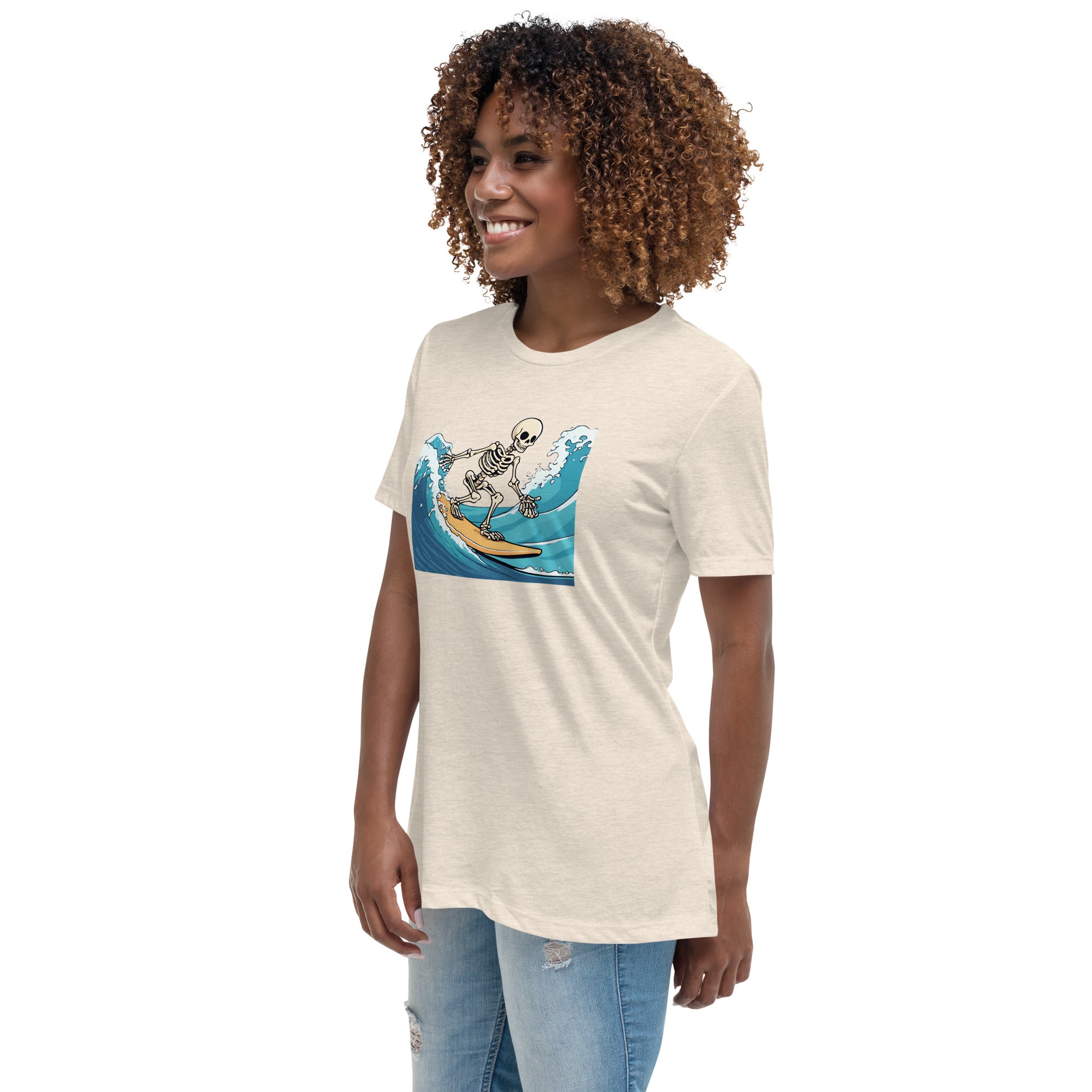 Surfing Skeleton Women's Relaxed T-Shirt