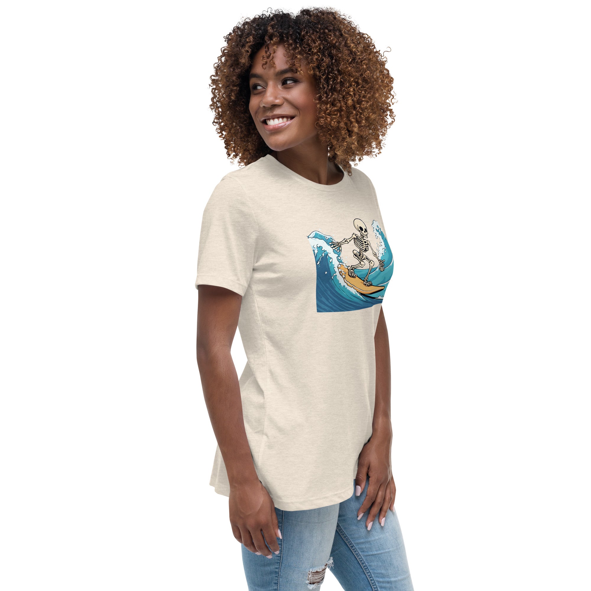 Surfing Skeleton Women's Relaxed T-Shirt