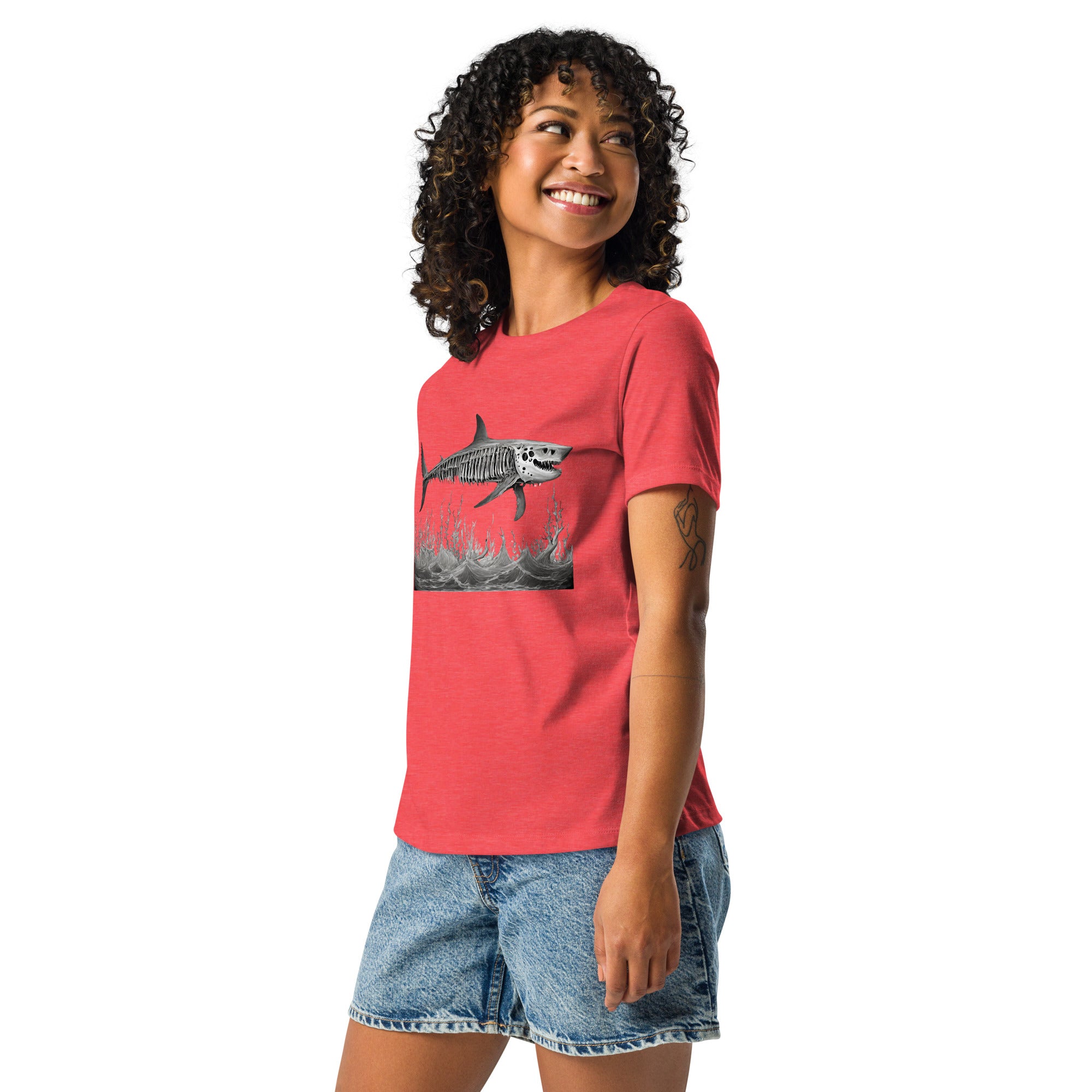 Skeleton Shark Women's Relaxed T-Shirt