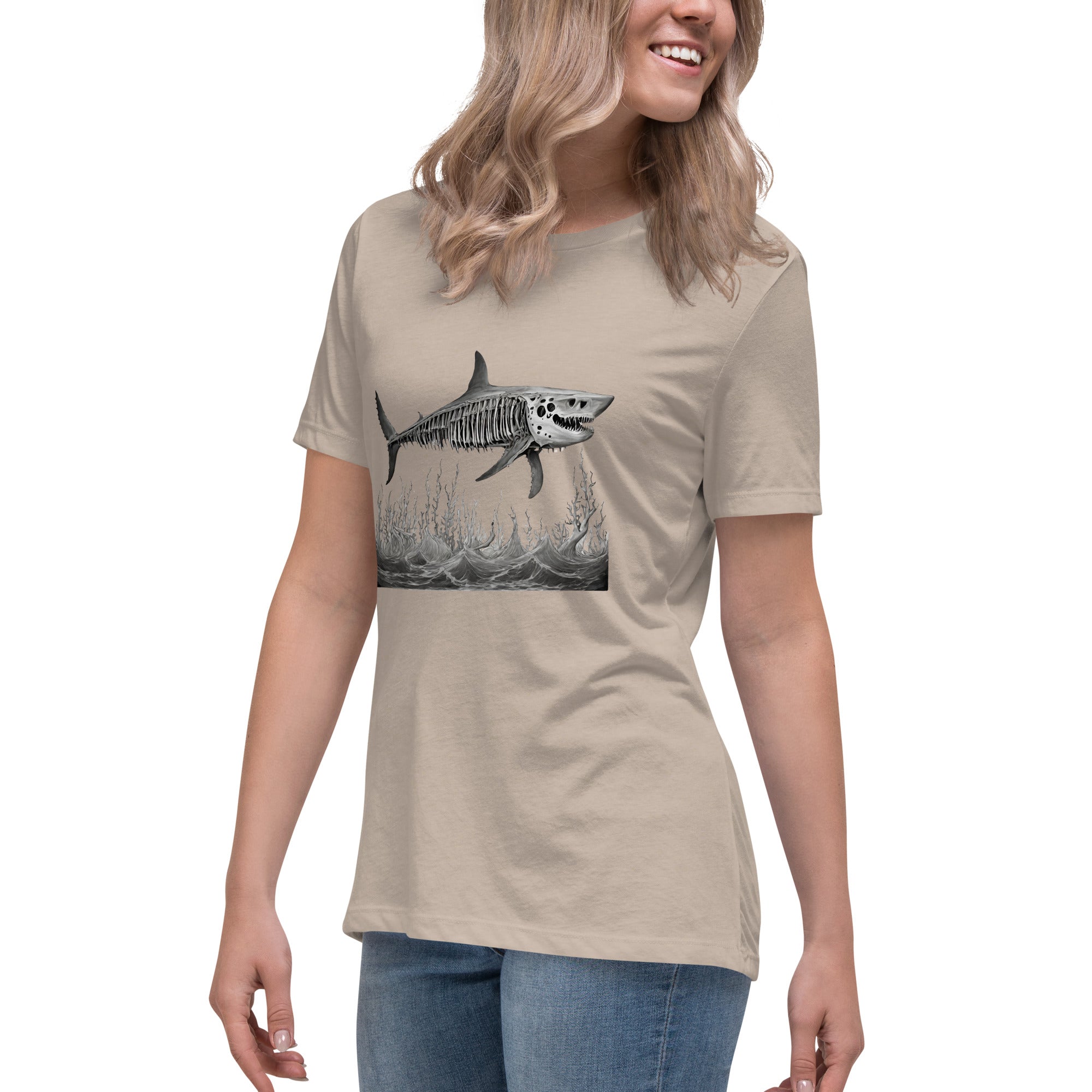 Skeleton Shark Women's Relaxed T-Shirt