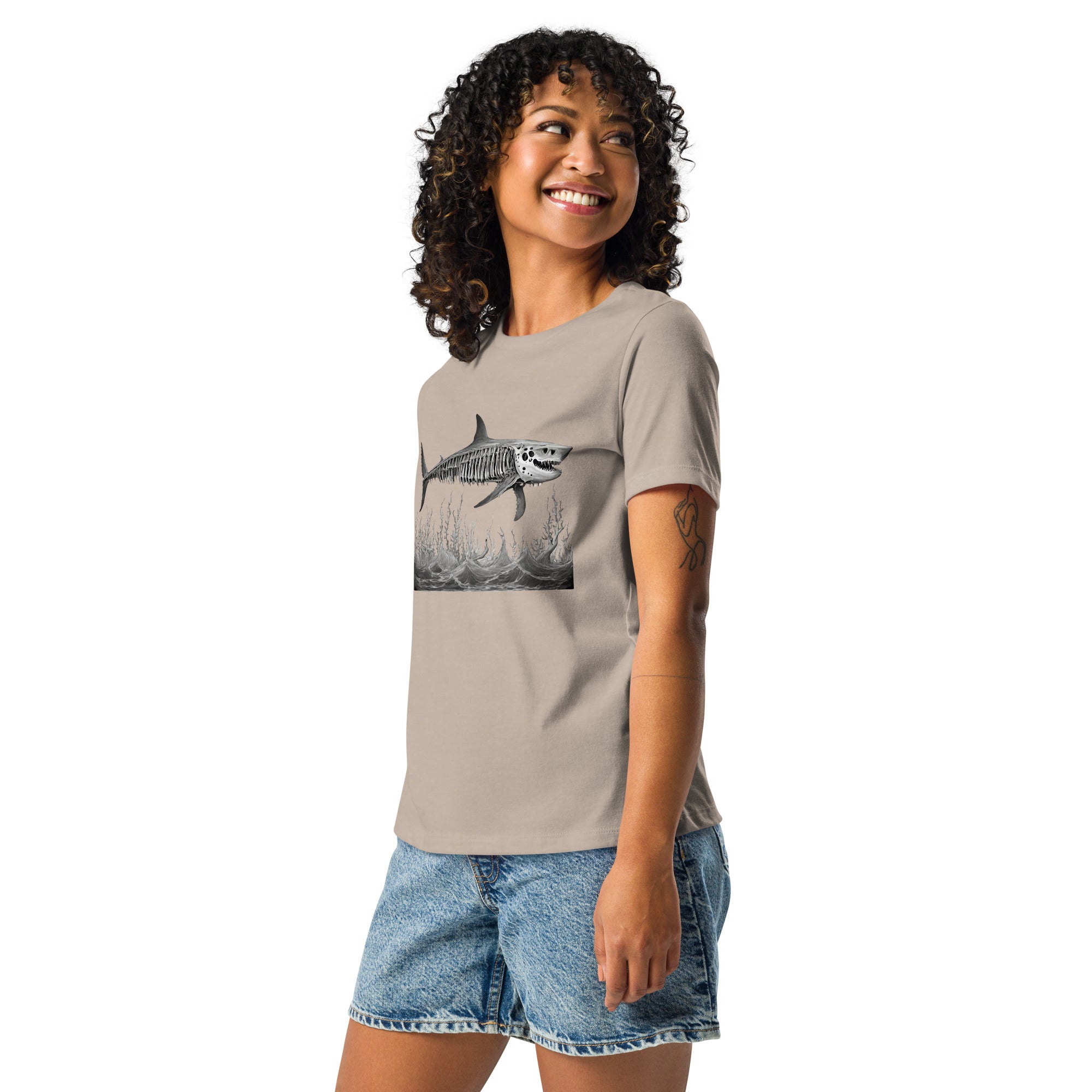 Skeleton Shark Women's Relaxed T-Shirt