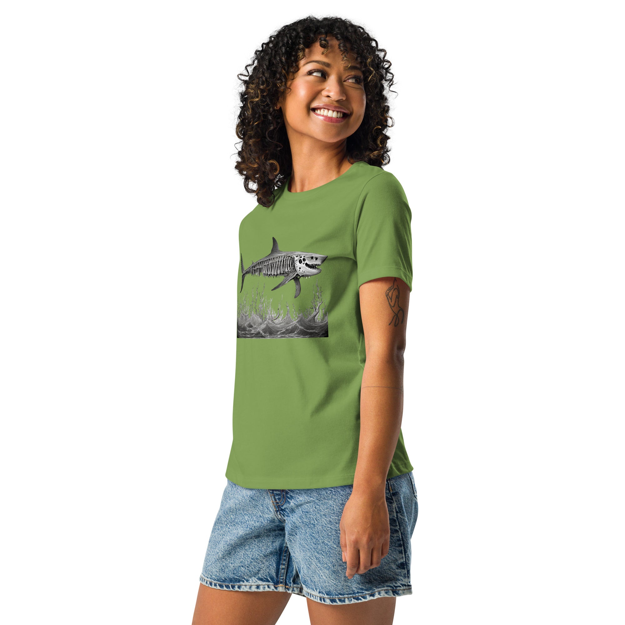 Skeleton Shark Women's Relaxed T-Shirt