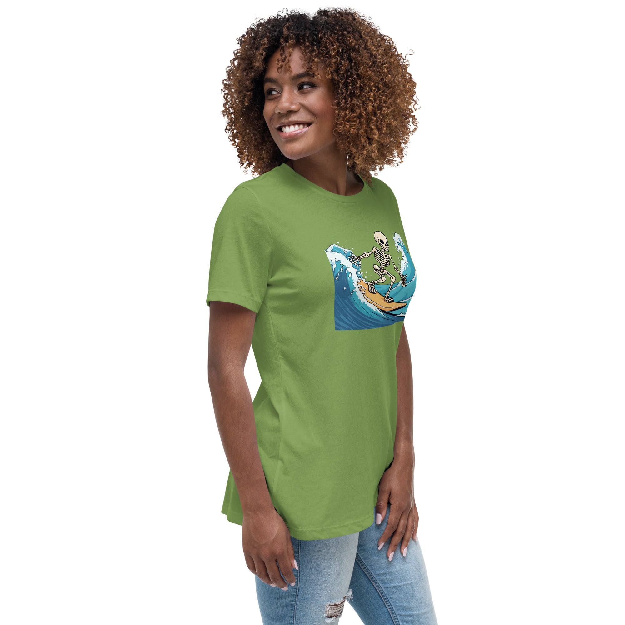 Surfing Skeleton Women's Relaxed T-Shirt