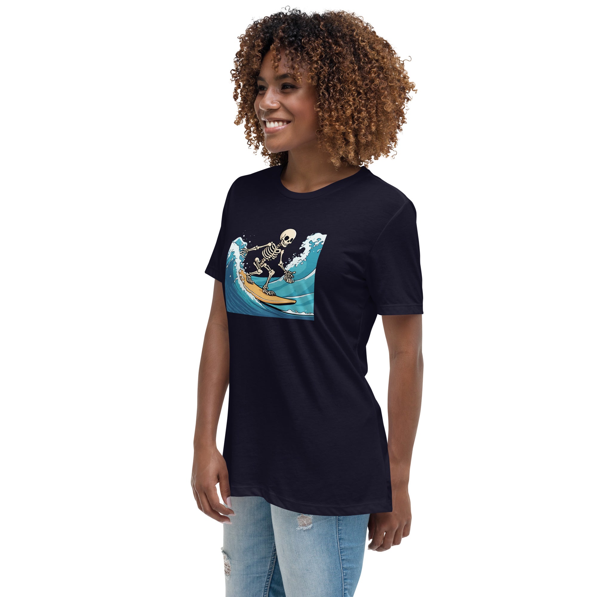 Surfing Skeleton Women's Relaxed T-Shirt