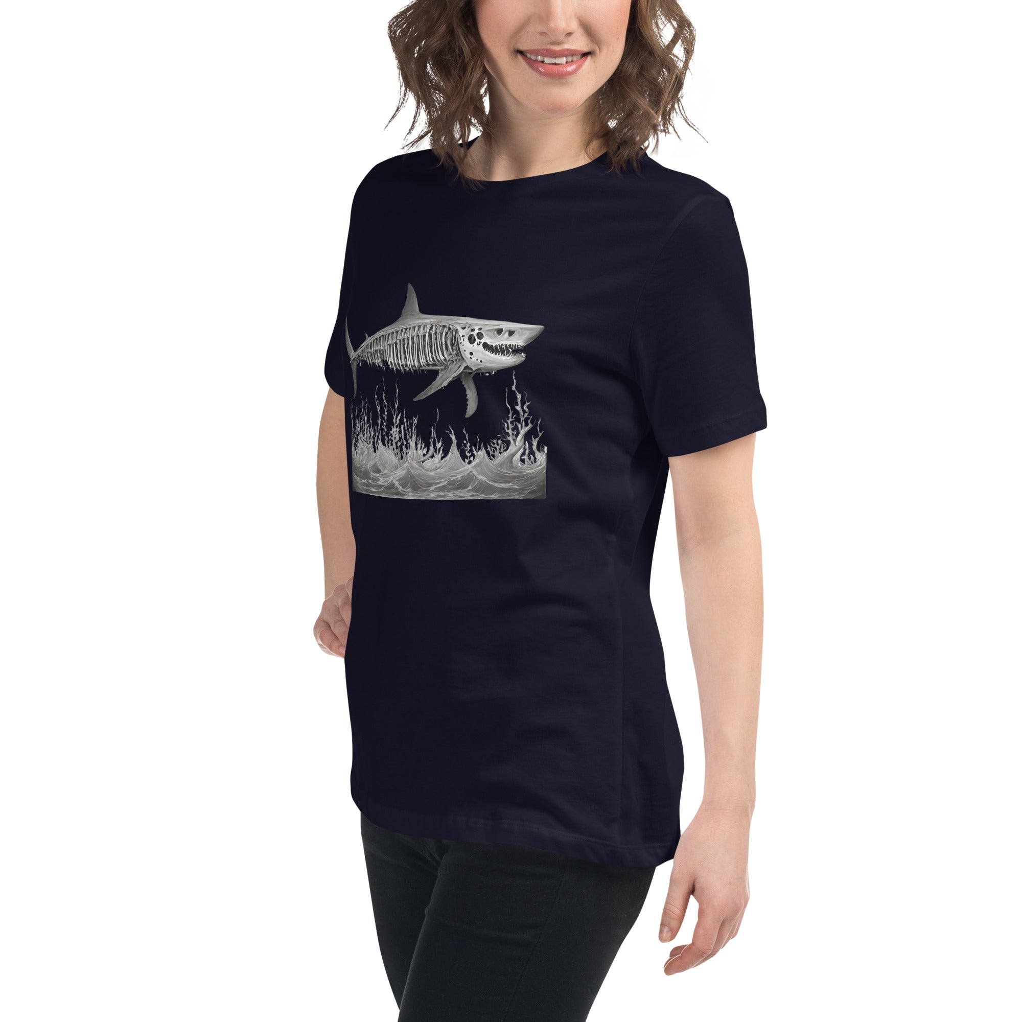 Skeleton Shark Women's Relaxed T-Shirt