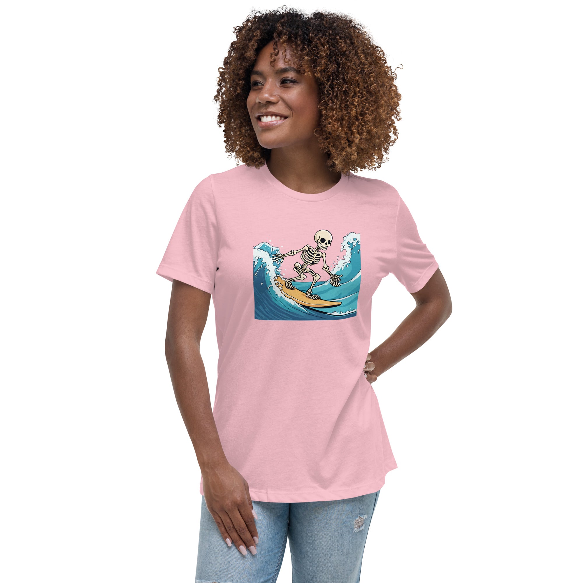 Surfing Skeleton Women's Relaxed T-Shirt