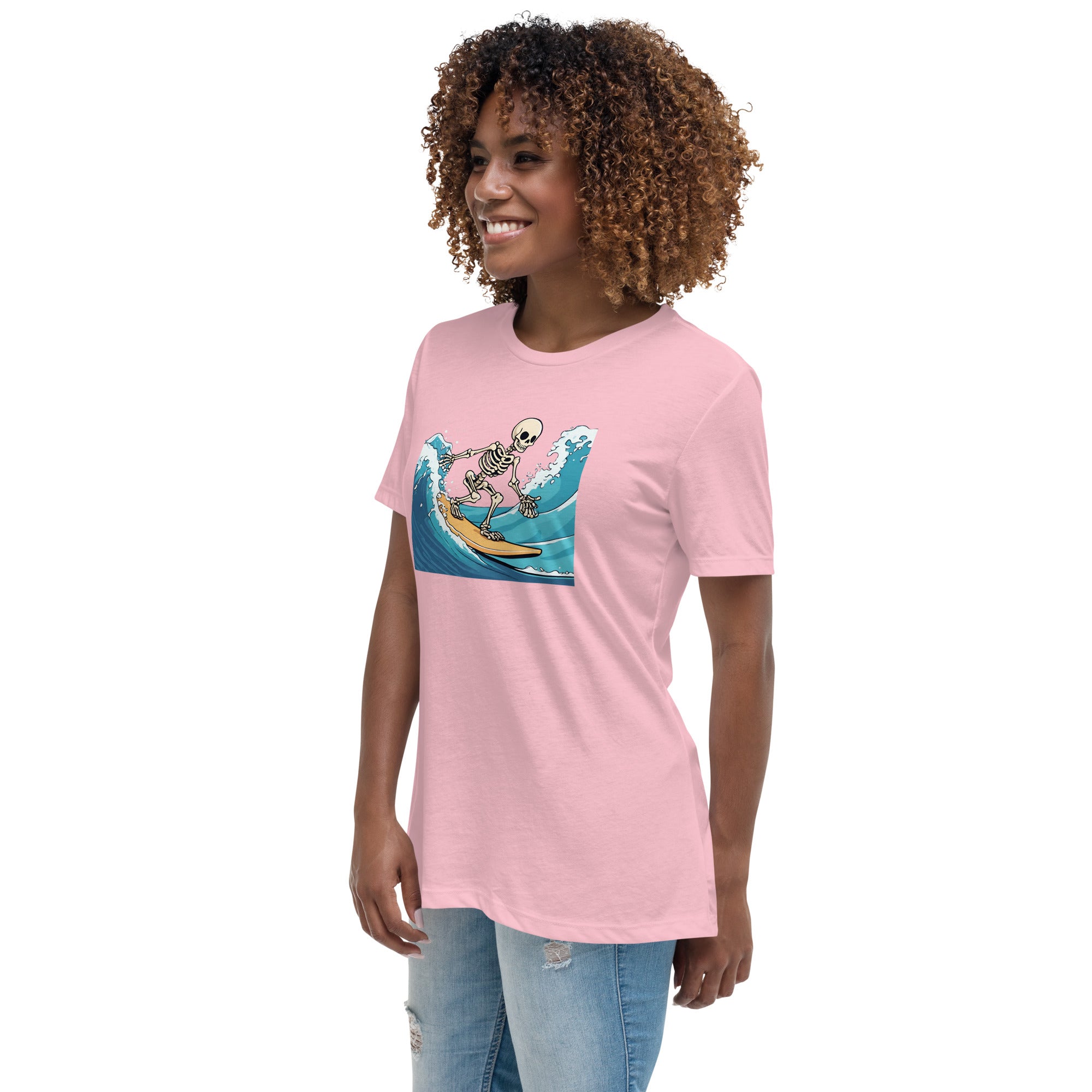 Surfing Skeleton Women's Relaxed T-Shirt