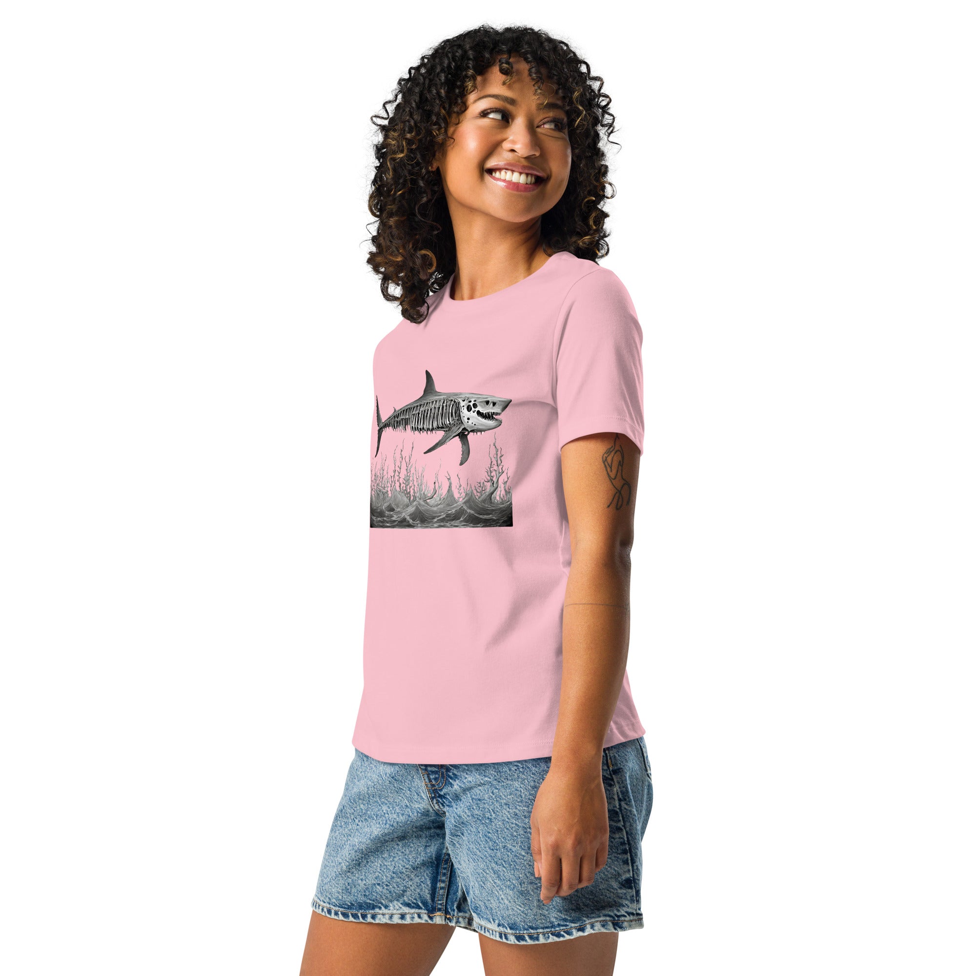 Skeleton Shark Women's Relaxed T-Shirt