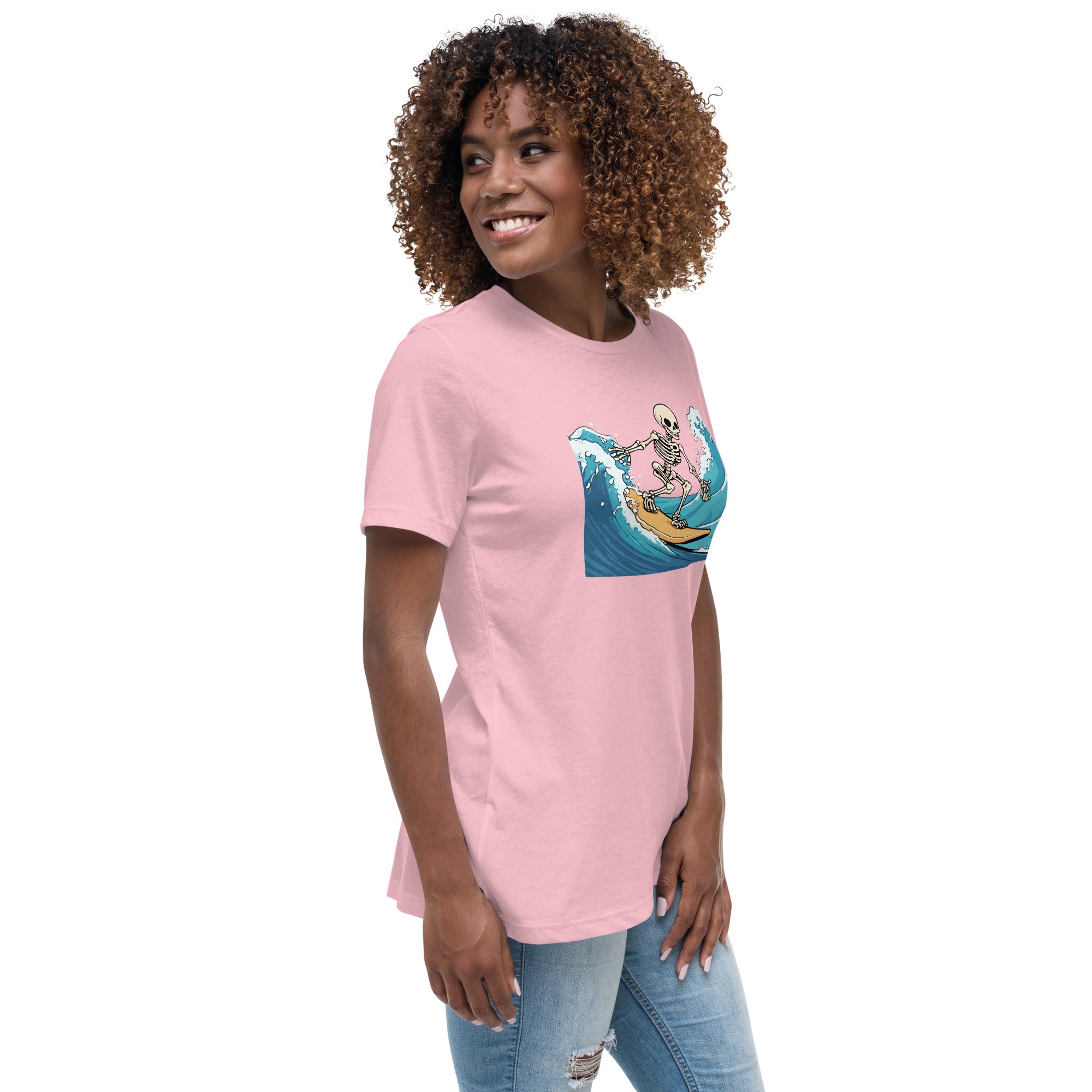 Surfing Skeleton Women's Relaxed T-Shirt