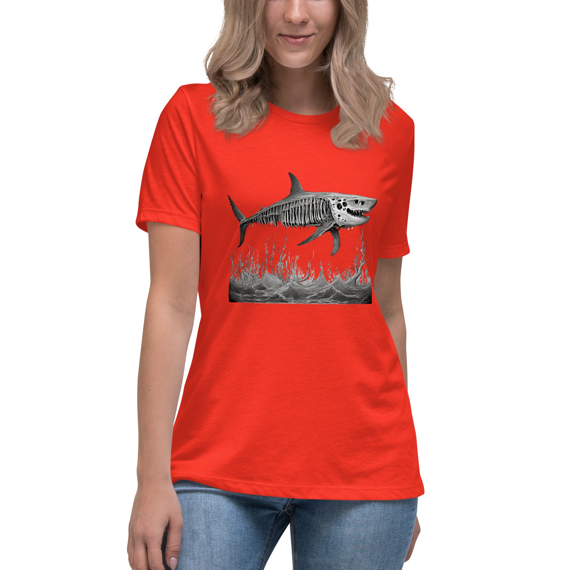 Skeleton Shark Women's Relaxed T-Shirt