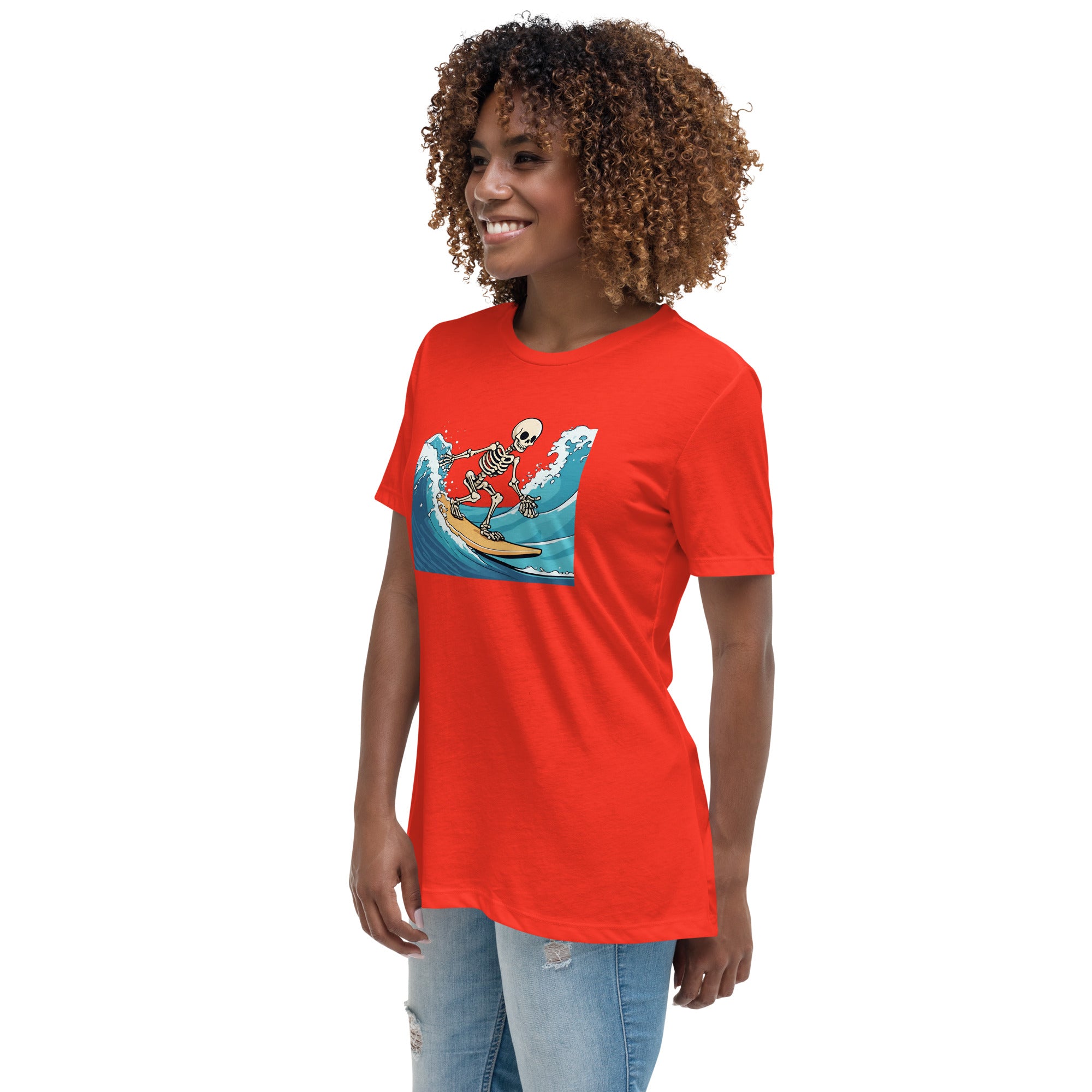 Surfing Skeleton Women's Relaxed T-Shirt