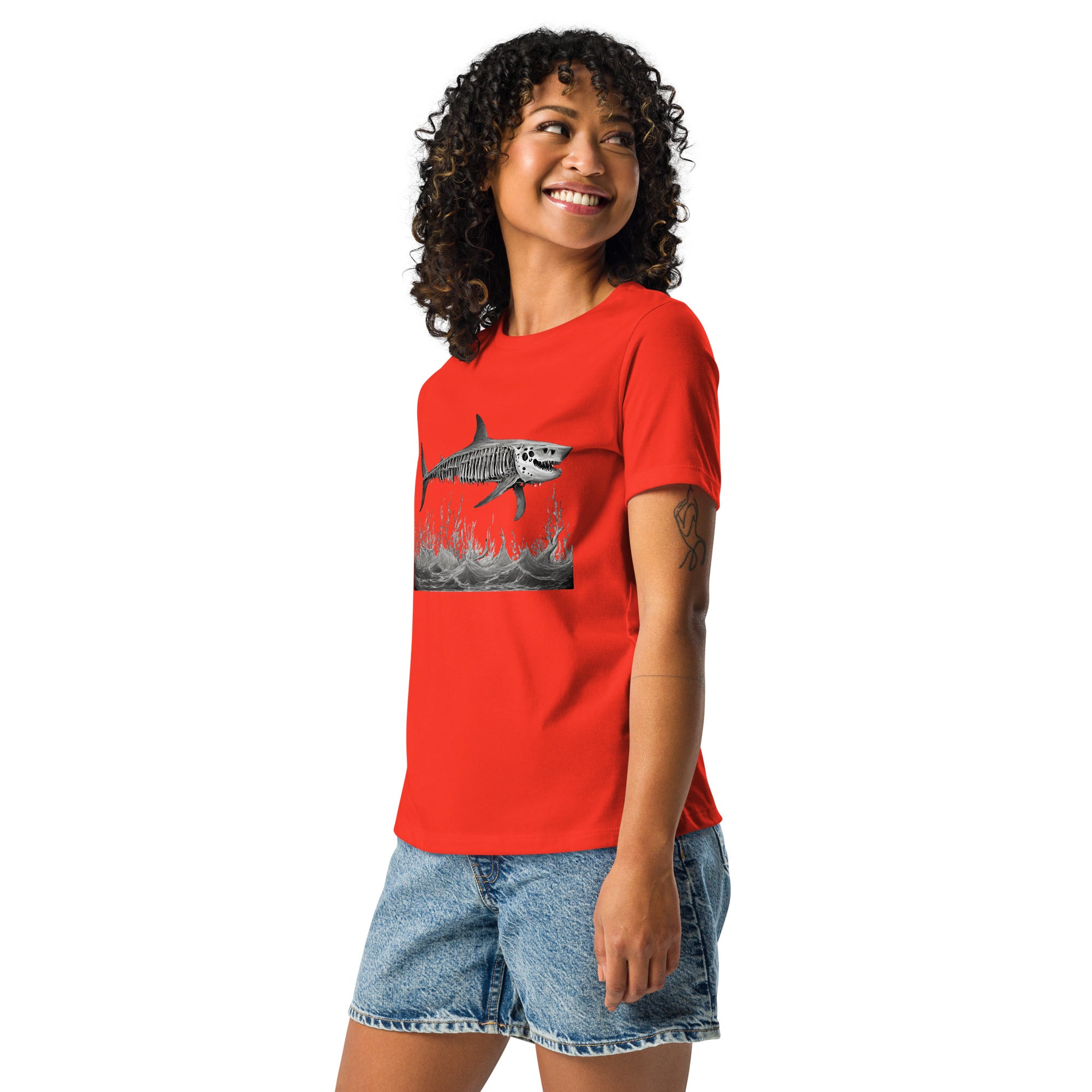 Skeleton Shark Women's Relaxed T-Shirt