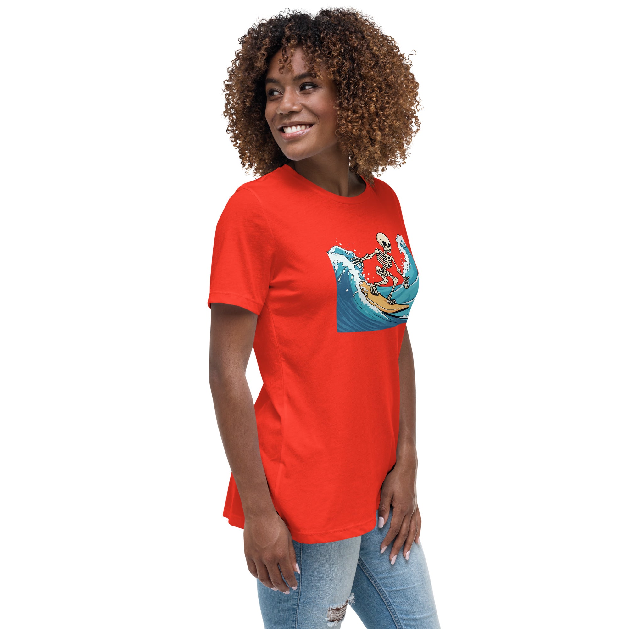 Surfing Skeleton Women's Relaxed T-Shirt