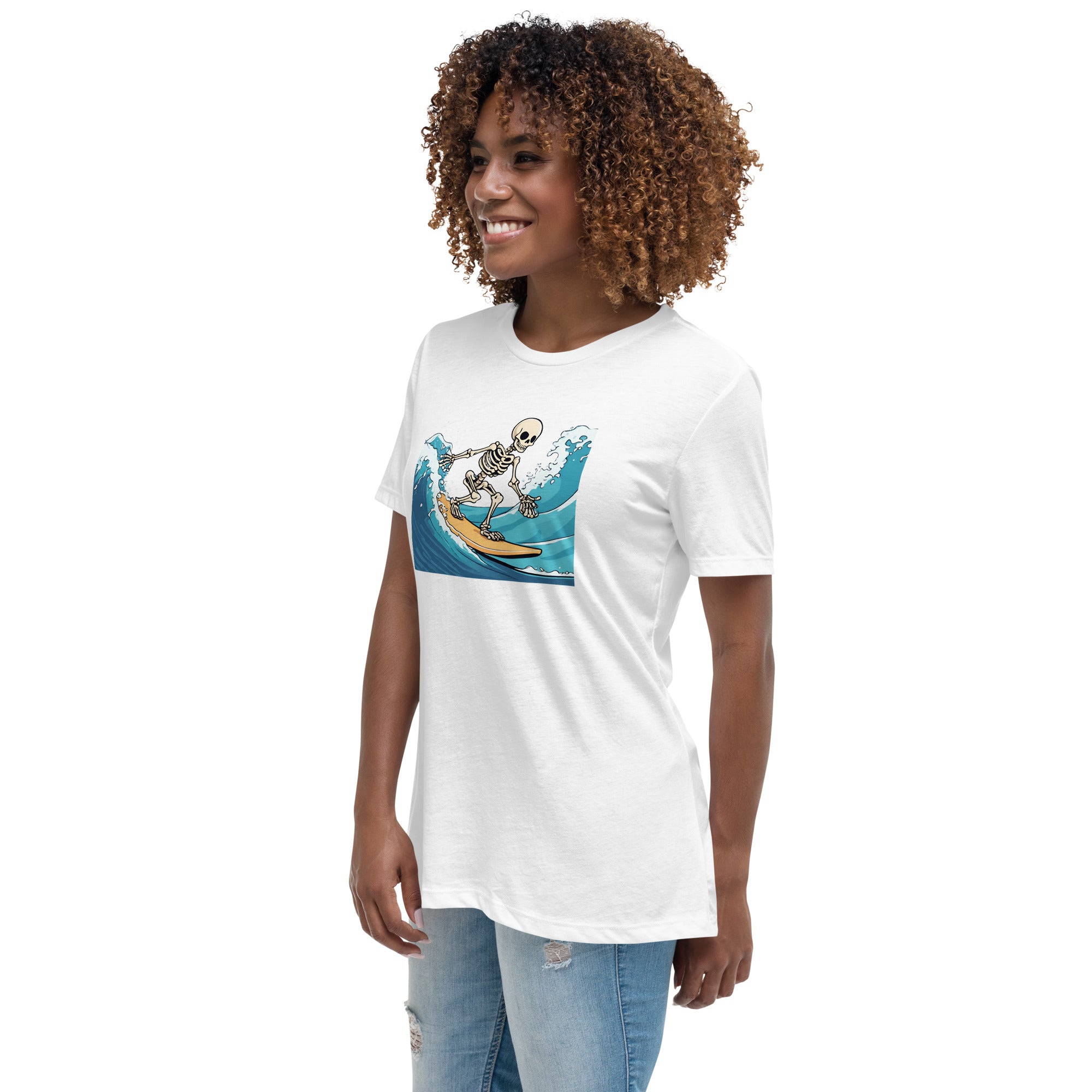 Surfing Skeleton Women's Relaxed T-Shirt