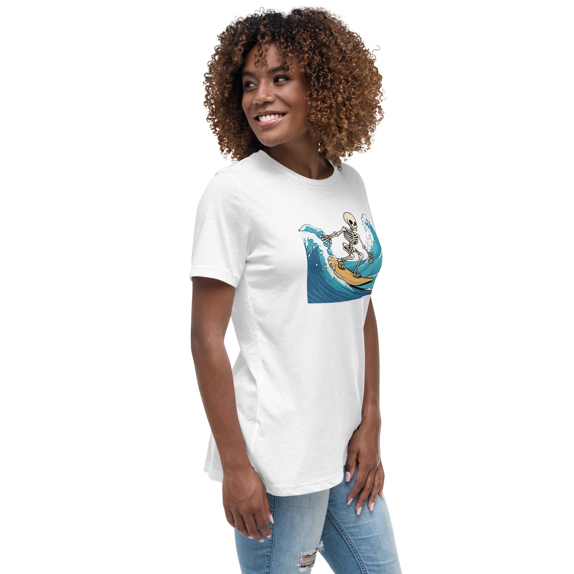 Surfing Skeleton Women's Relaxed T-Shirt