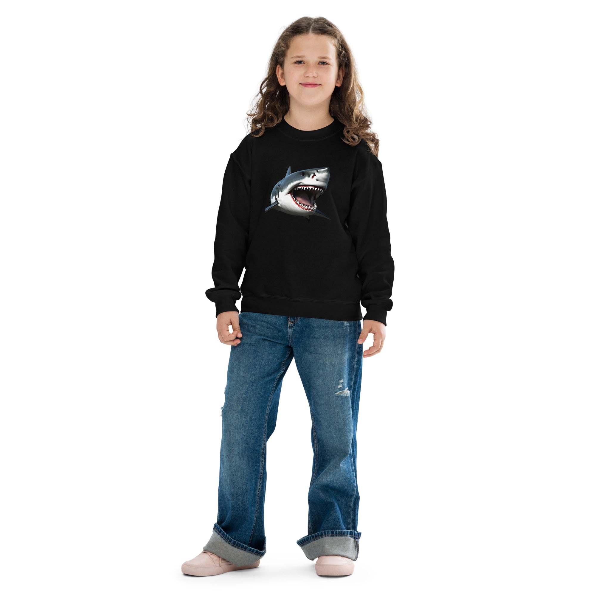 Great White Bite Youth Crewneck Sweatshirt