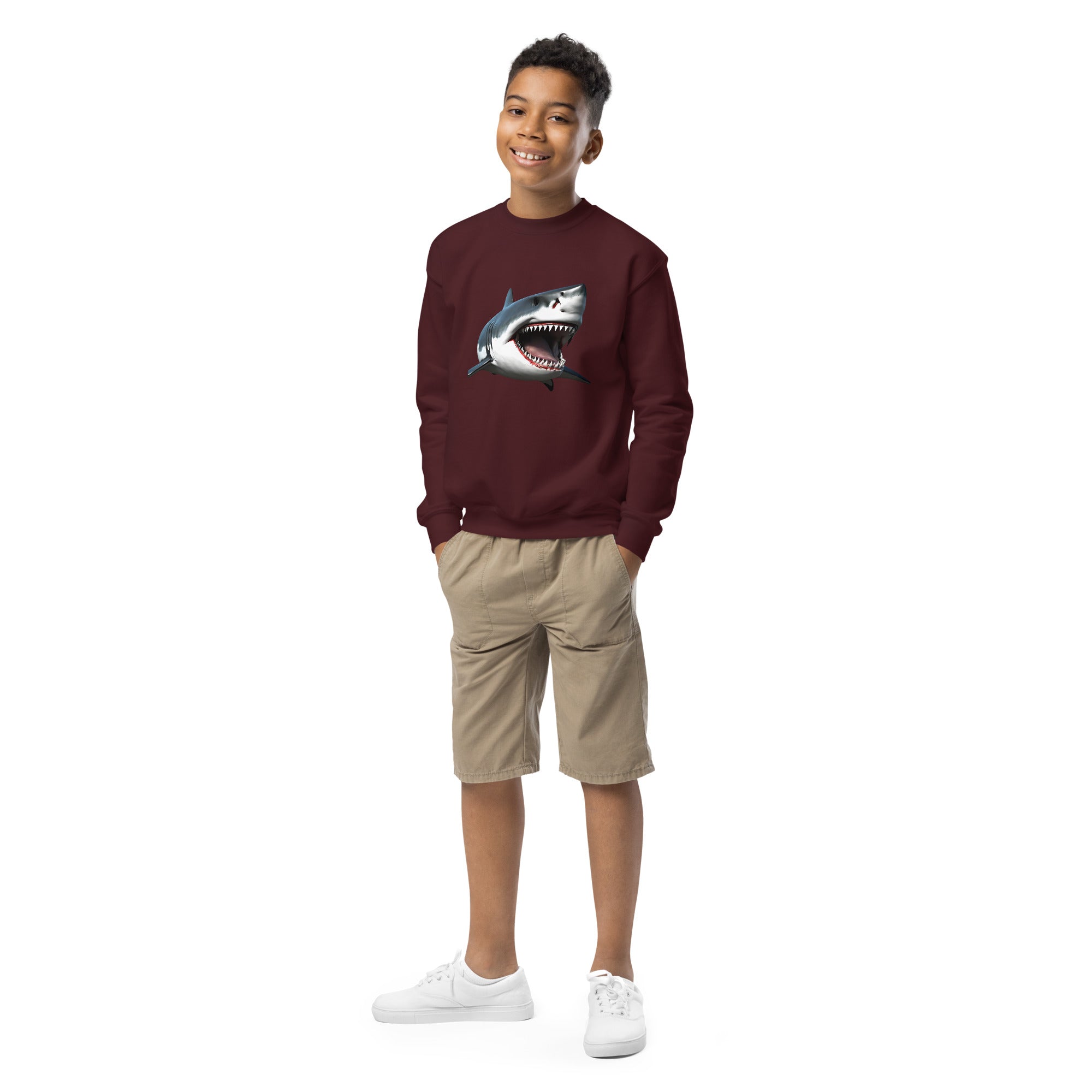 Great White Bite Youth Crewneck Sweatshirt