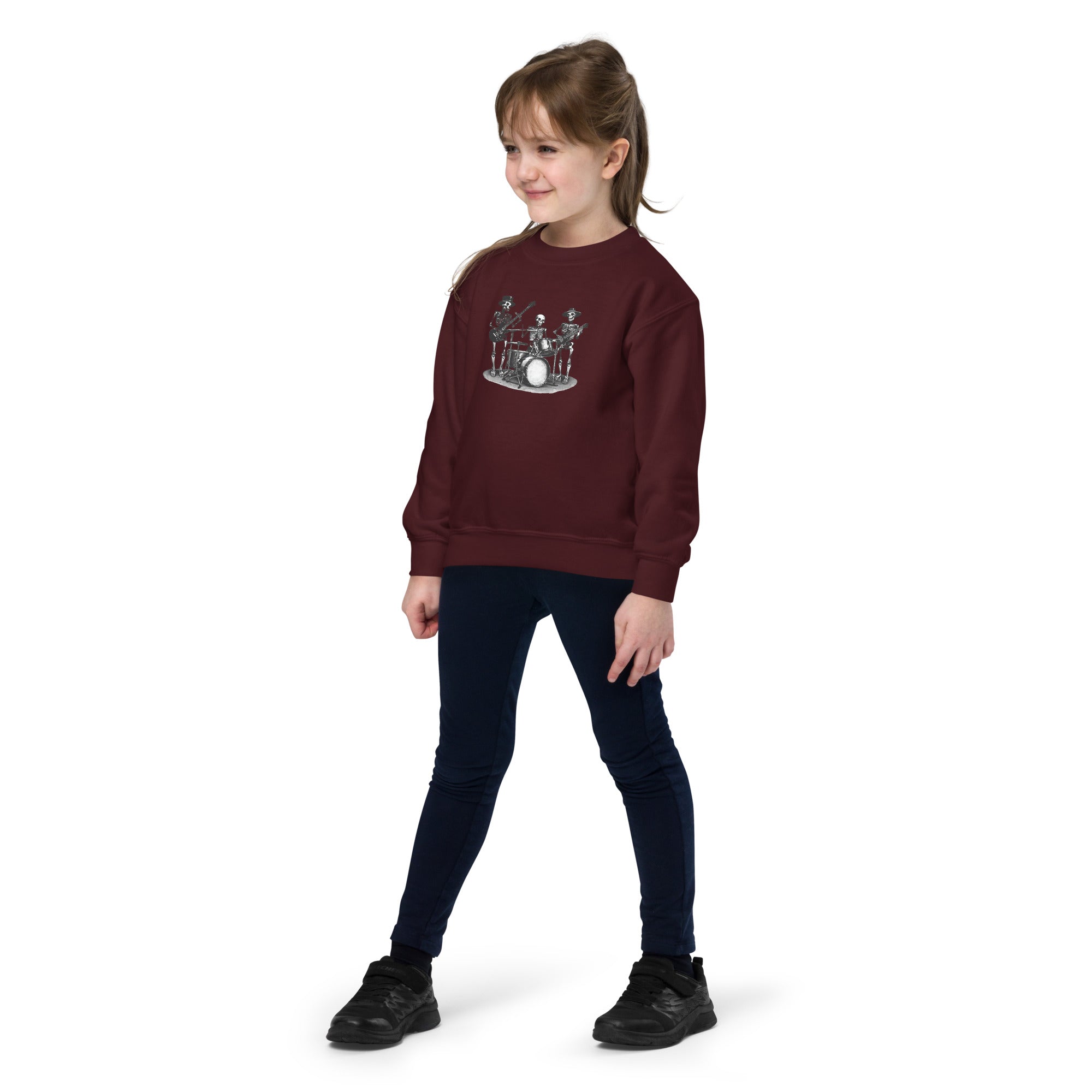 Skeleton Band Youth Crewneck Sweatshirt