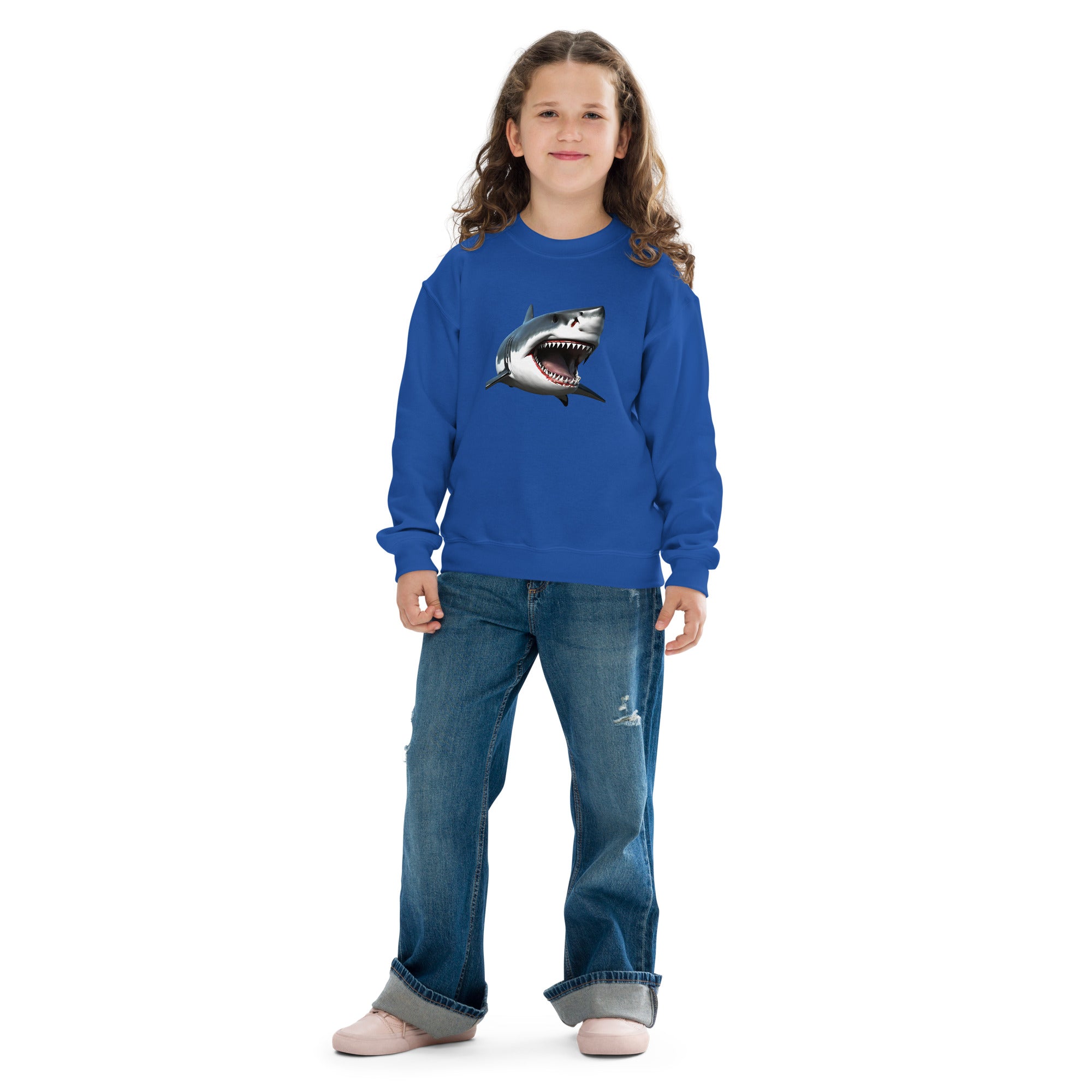 Great White Bite Youth Crewneck Sweatshirt