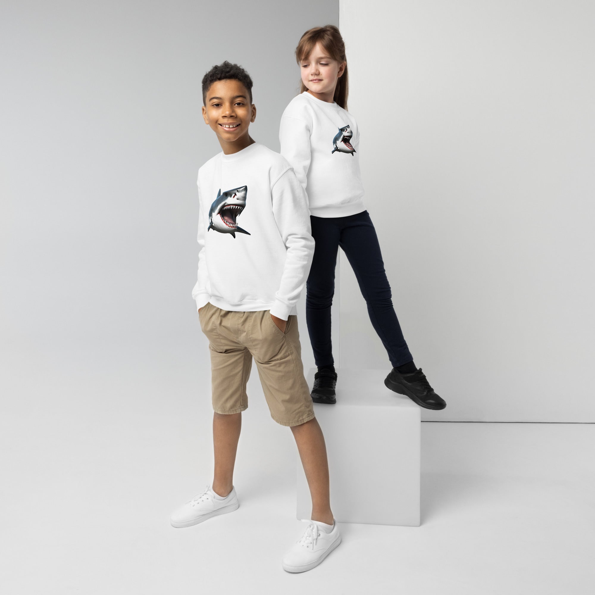 Great White Bite Youth Crewneck Sweatshirt