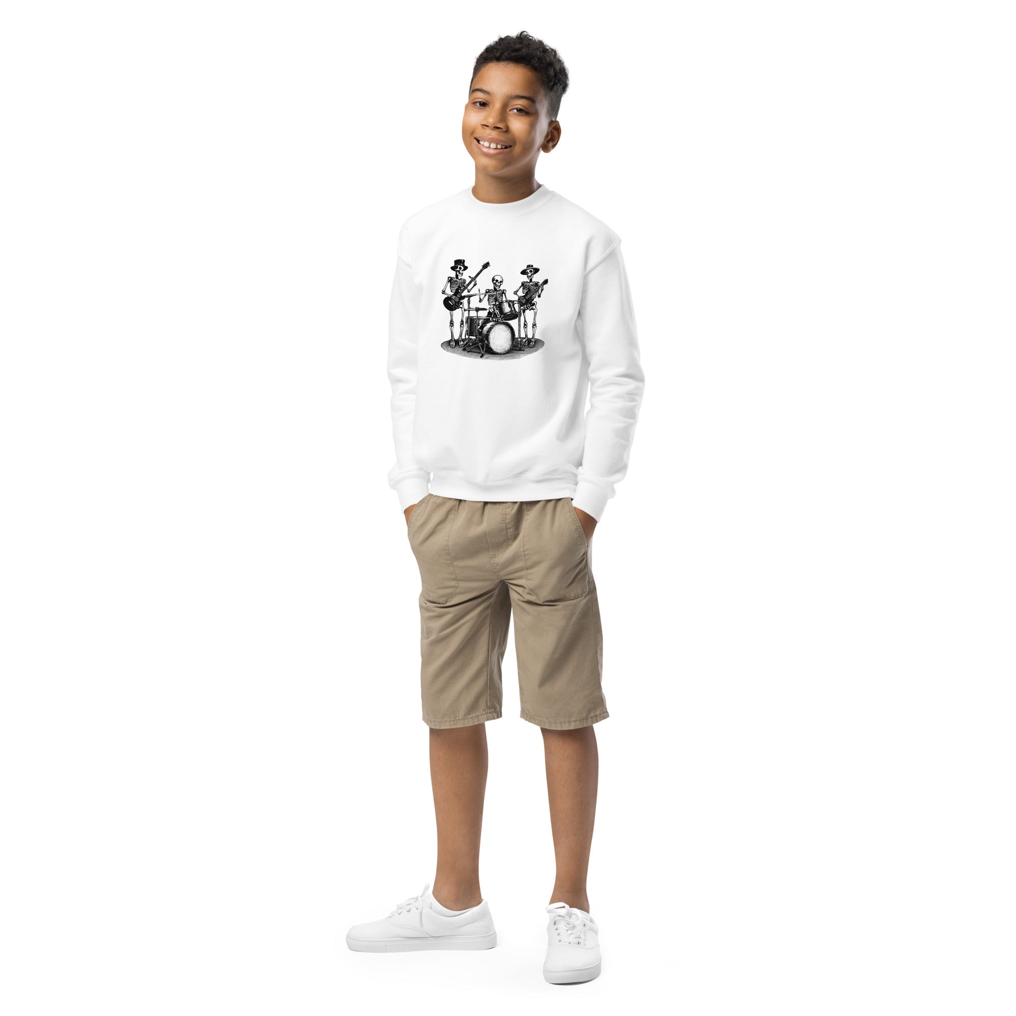 Skeleton Band Youth Crewneck Sweatshirt