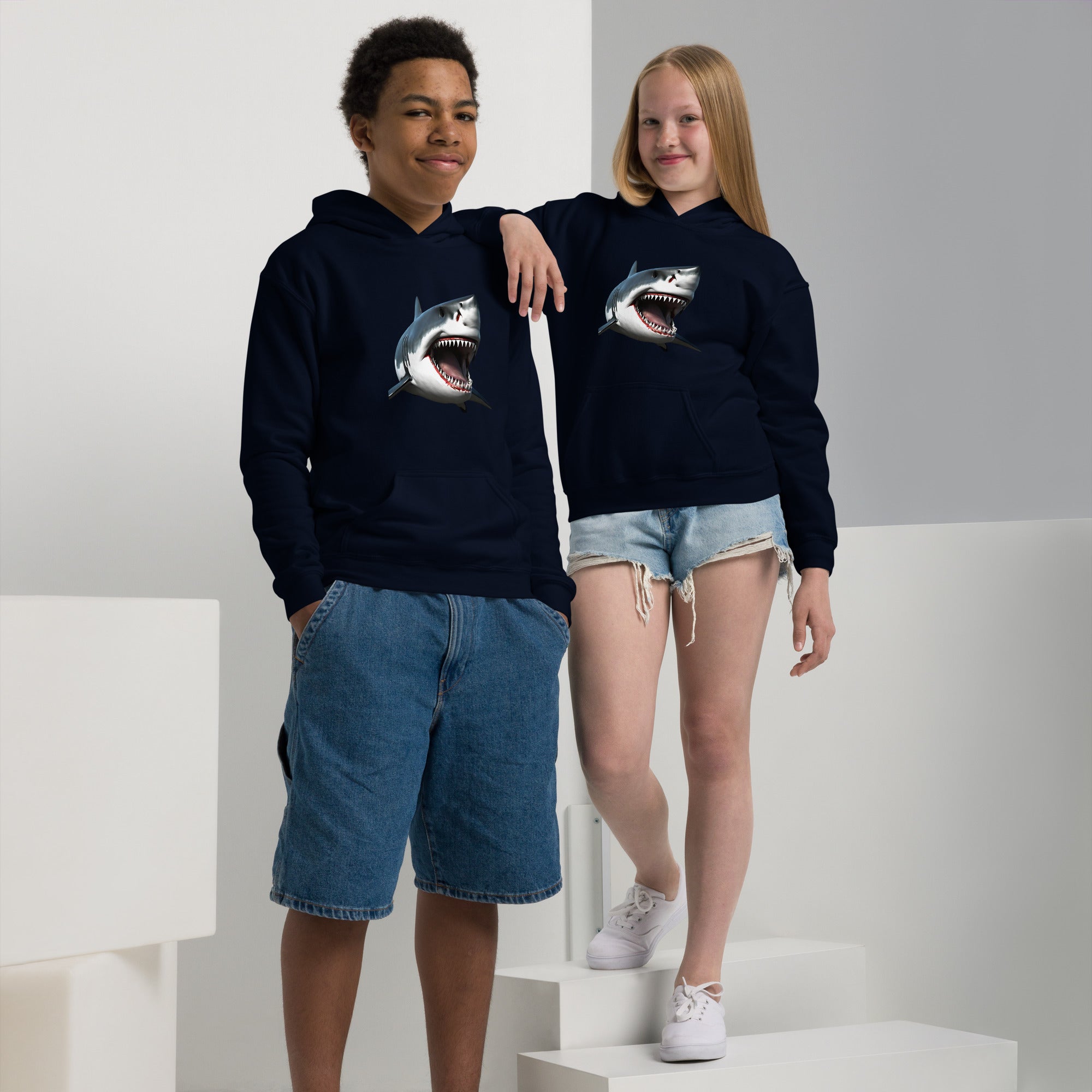 Great White Bite Youth Heavy-Blend Hoodie