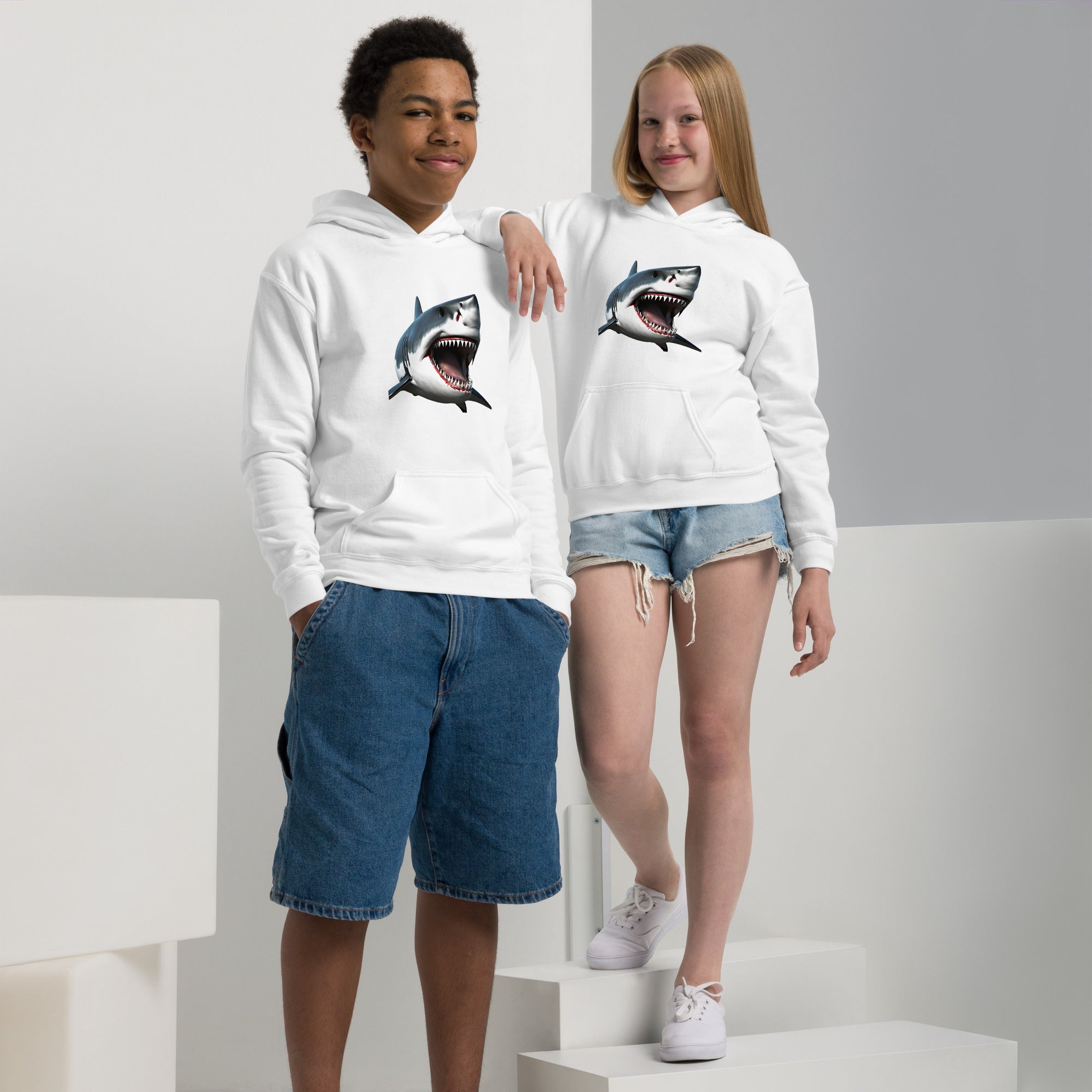 Great White Bite Youth Heavy-Blend Hoodie